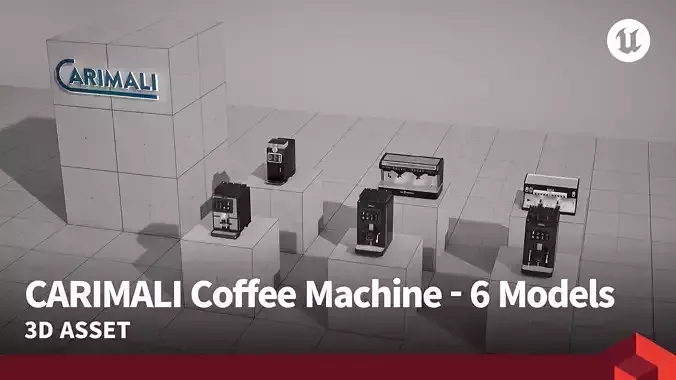 CARIMALI Coffee Machine - 6 Models Low-poly 3D model