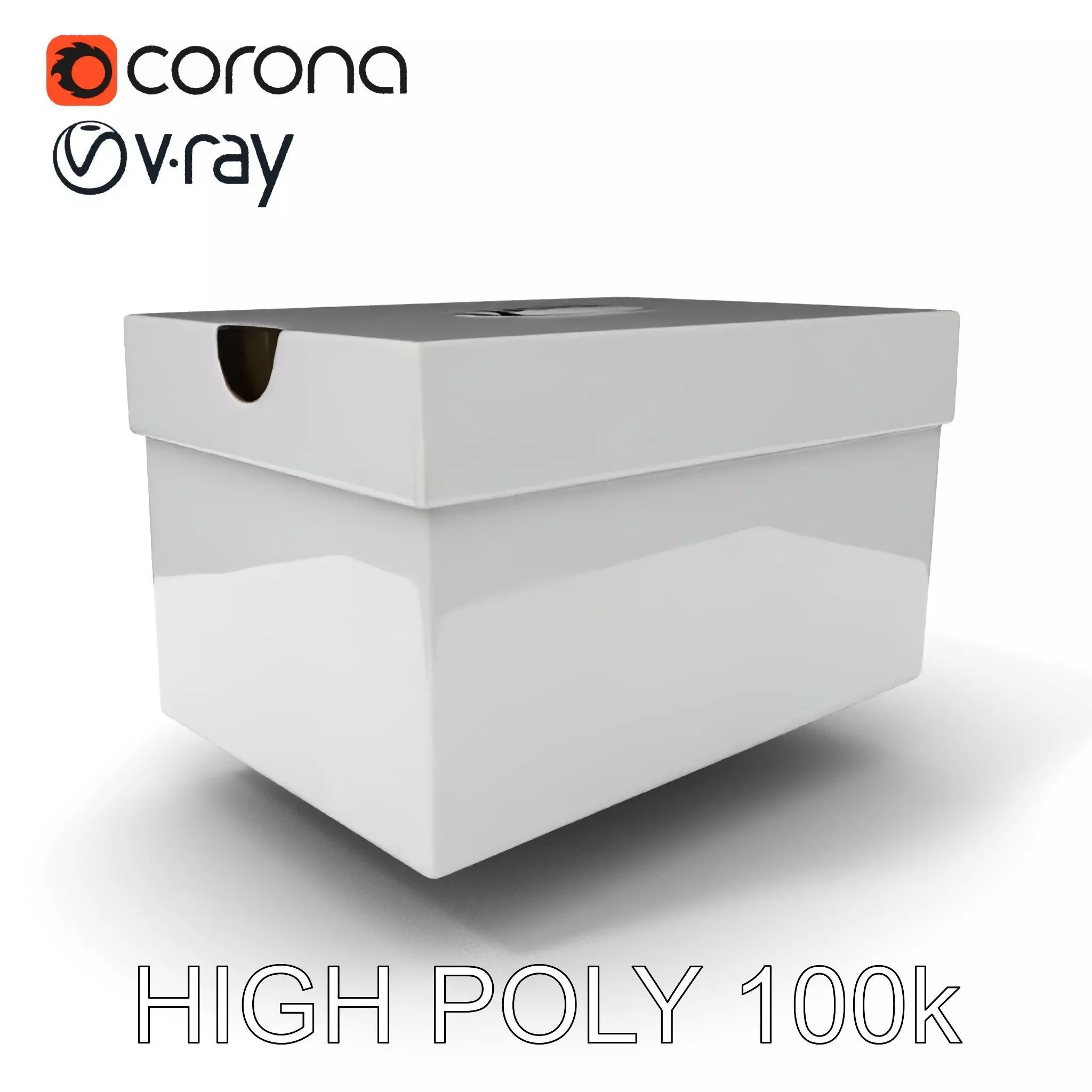 Shoe Box Model Pack Low-poly 3D model_0