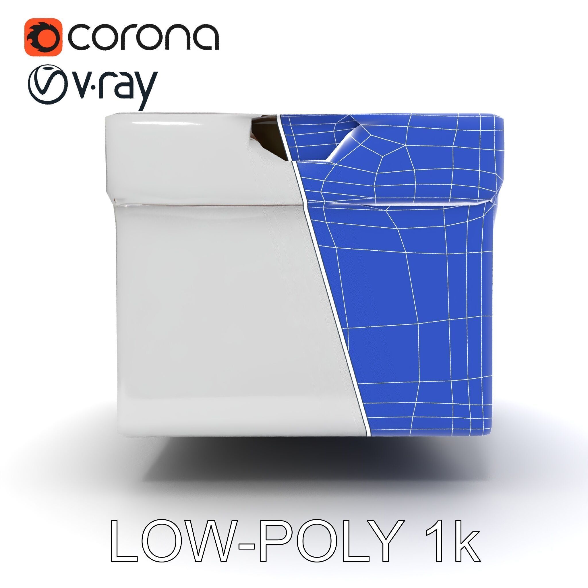 Shoe Box Model Pack Low-poly 3D model_10