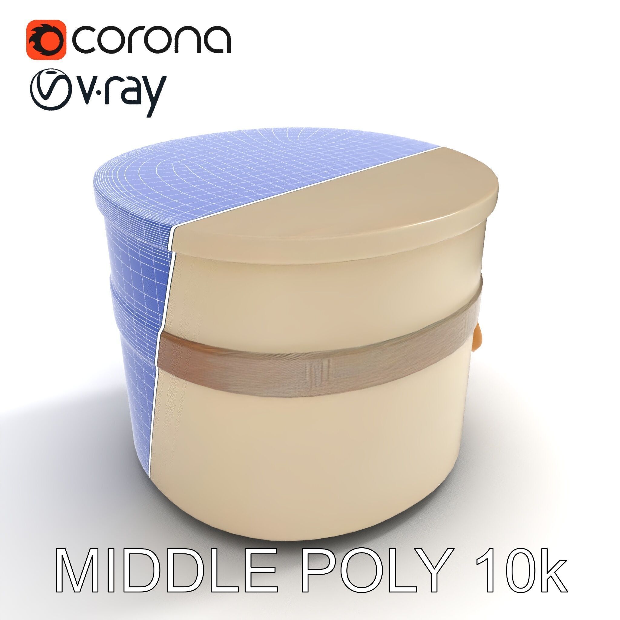 Elegant Gift Box with Ribbon model pack Low-poly 3D model_13