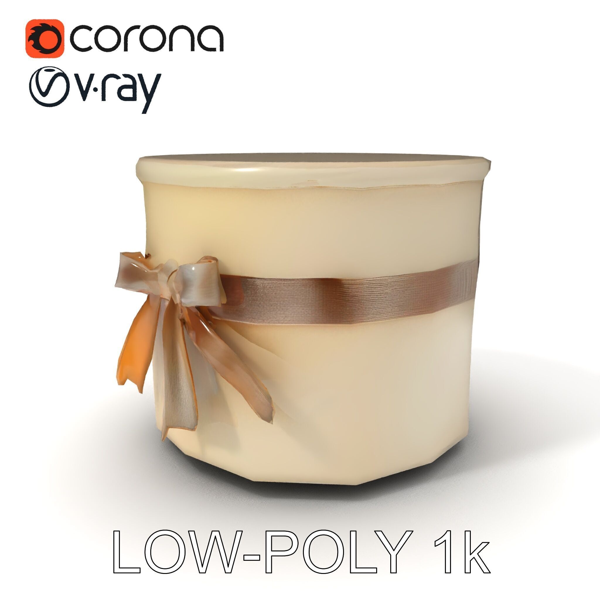 Elegant Gift Box with Ribbon model pack Low-poly 3D model_22