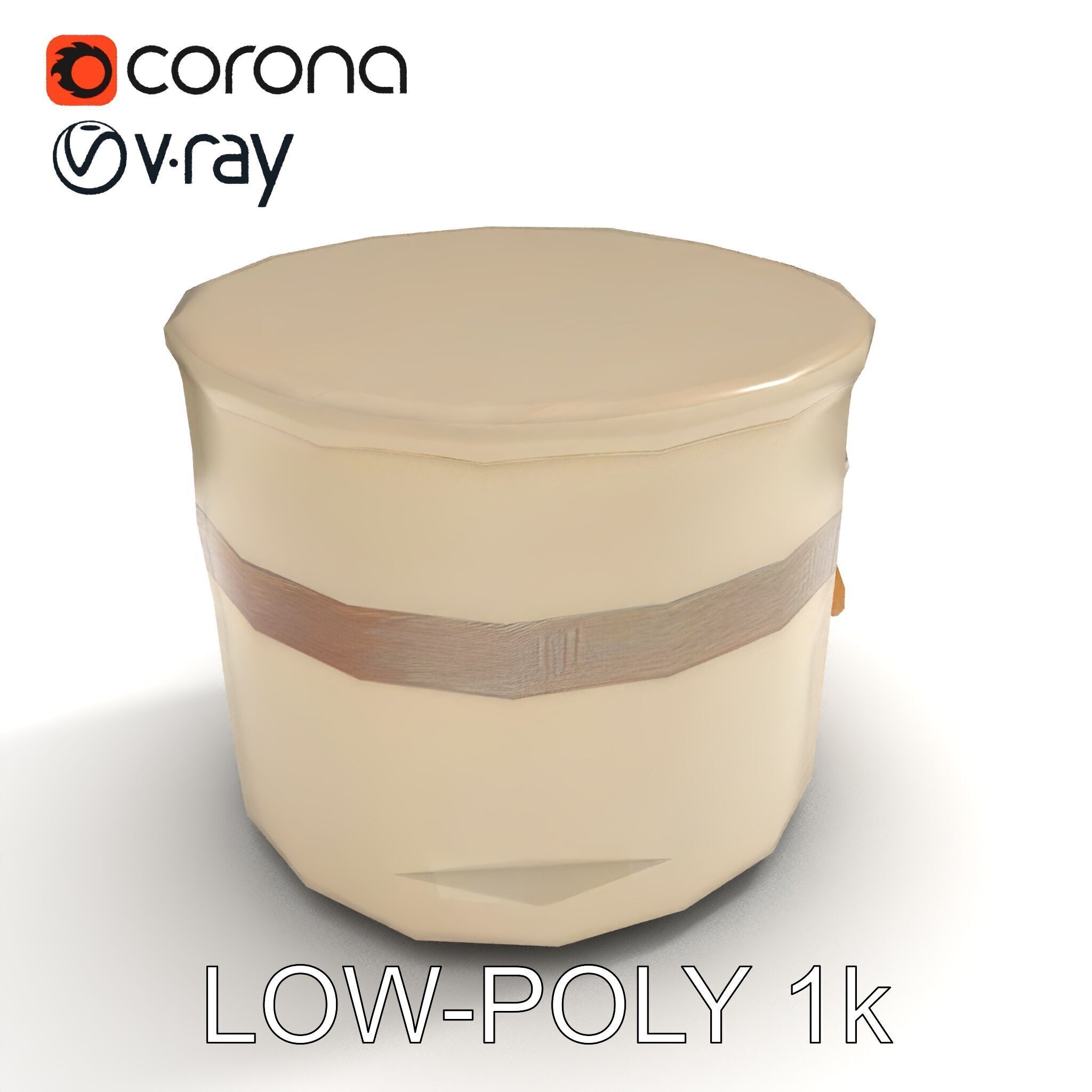 Elegant Gift Box with Ribbon model pack Low-poly 3D model_20