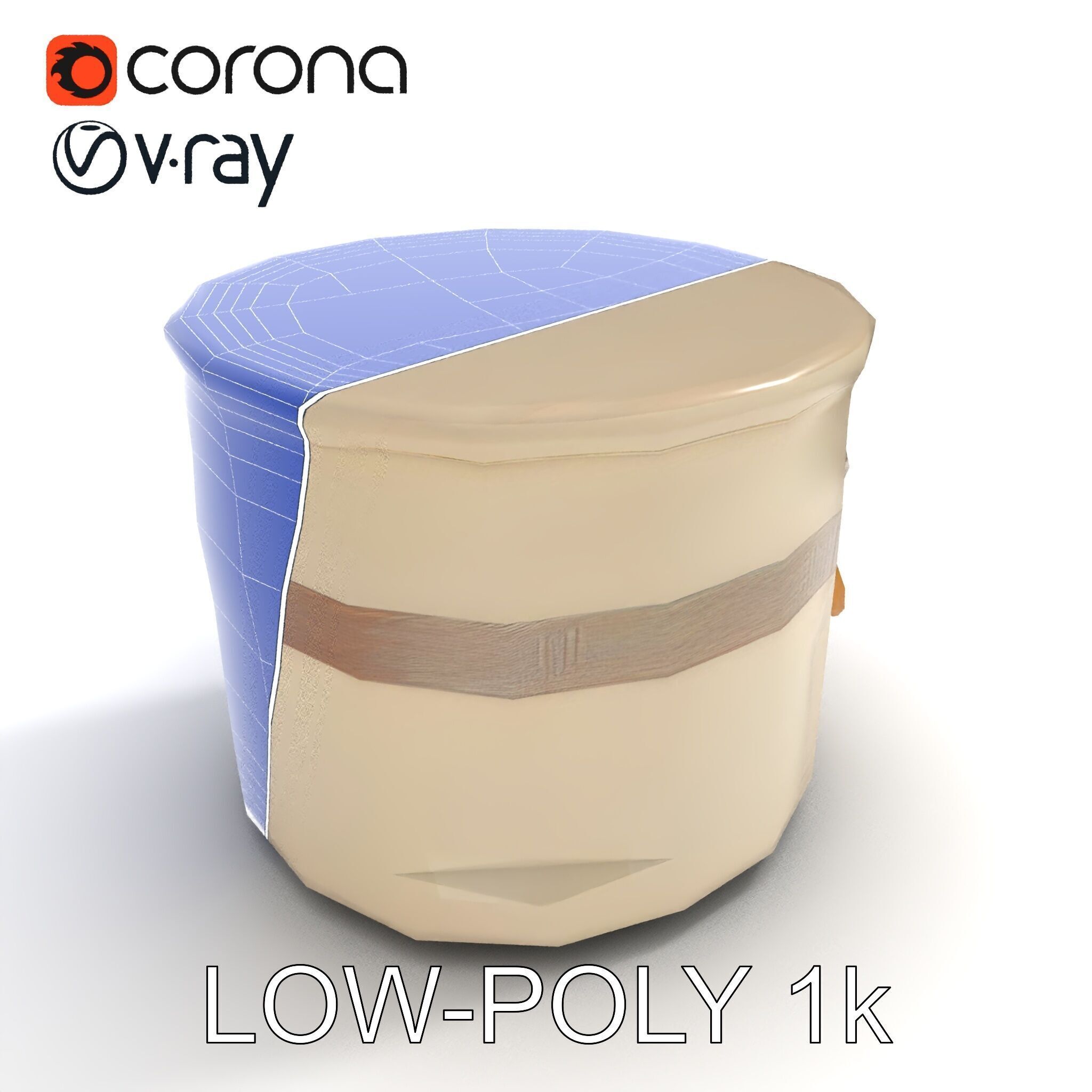 Elegant Gift Box with Ribbon model pack Low-poly 3D model_24