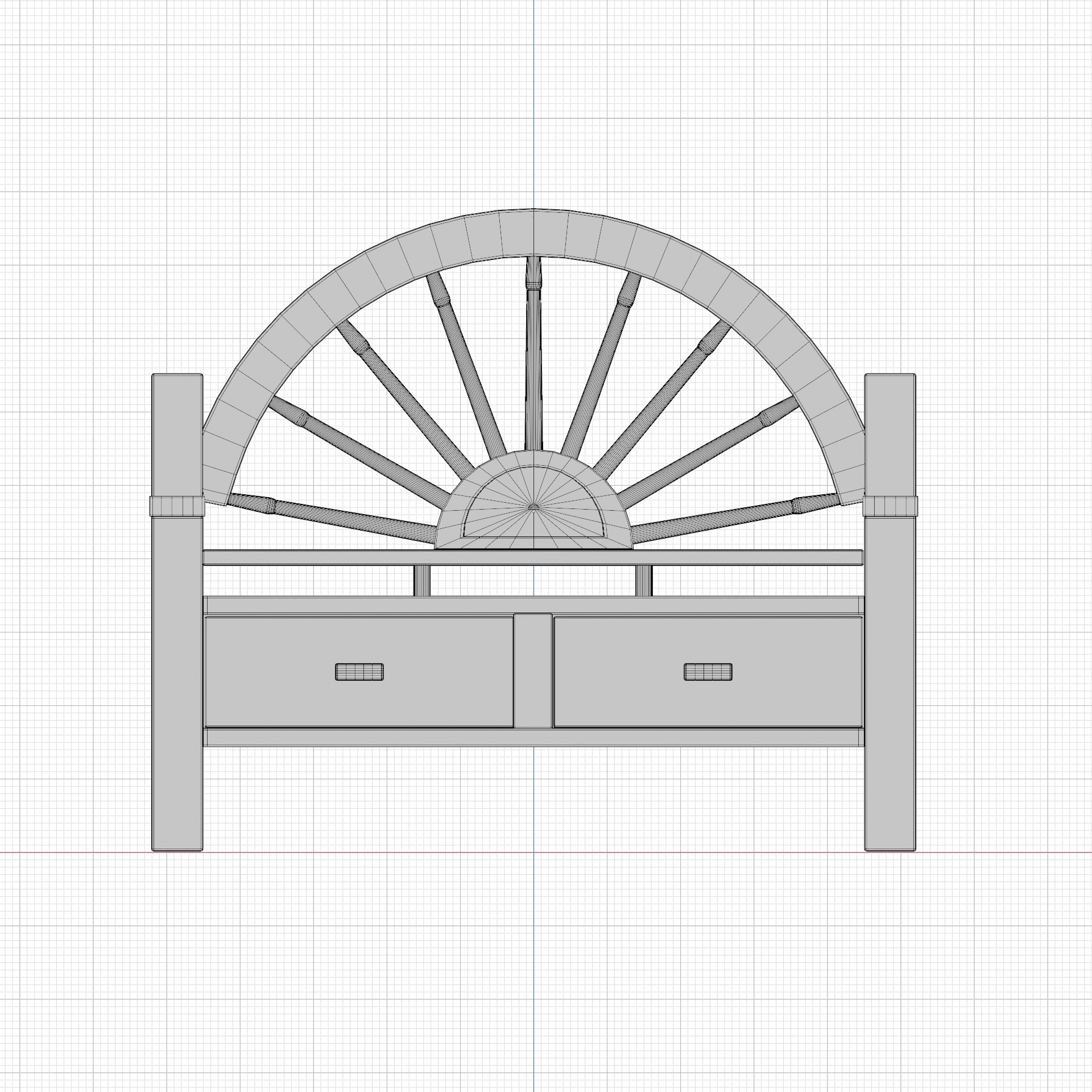 Rustic Outside Furniture 3D Model Collection_13