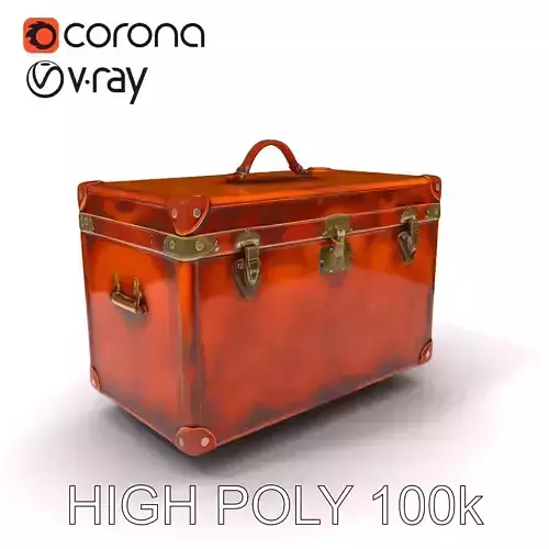 Vintage Leather Trunk Model Pack