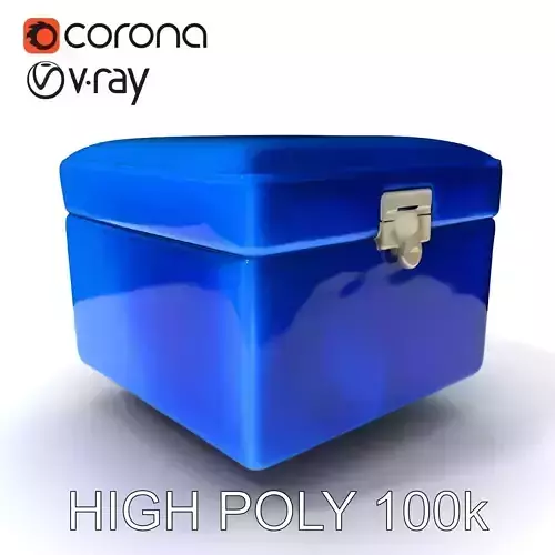 Luxury Velvet Jewelry Box Model Pack Low-poly 3D model