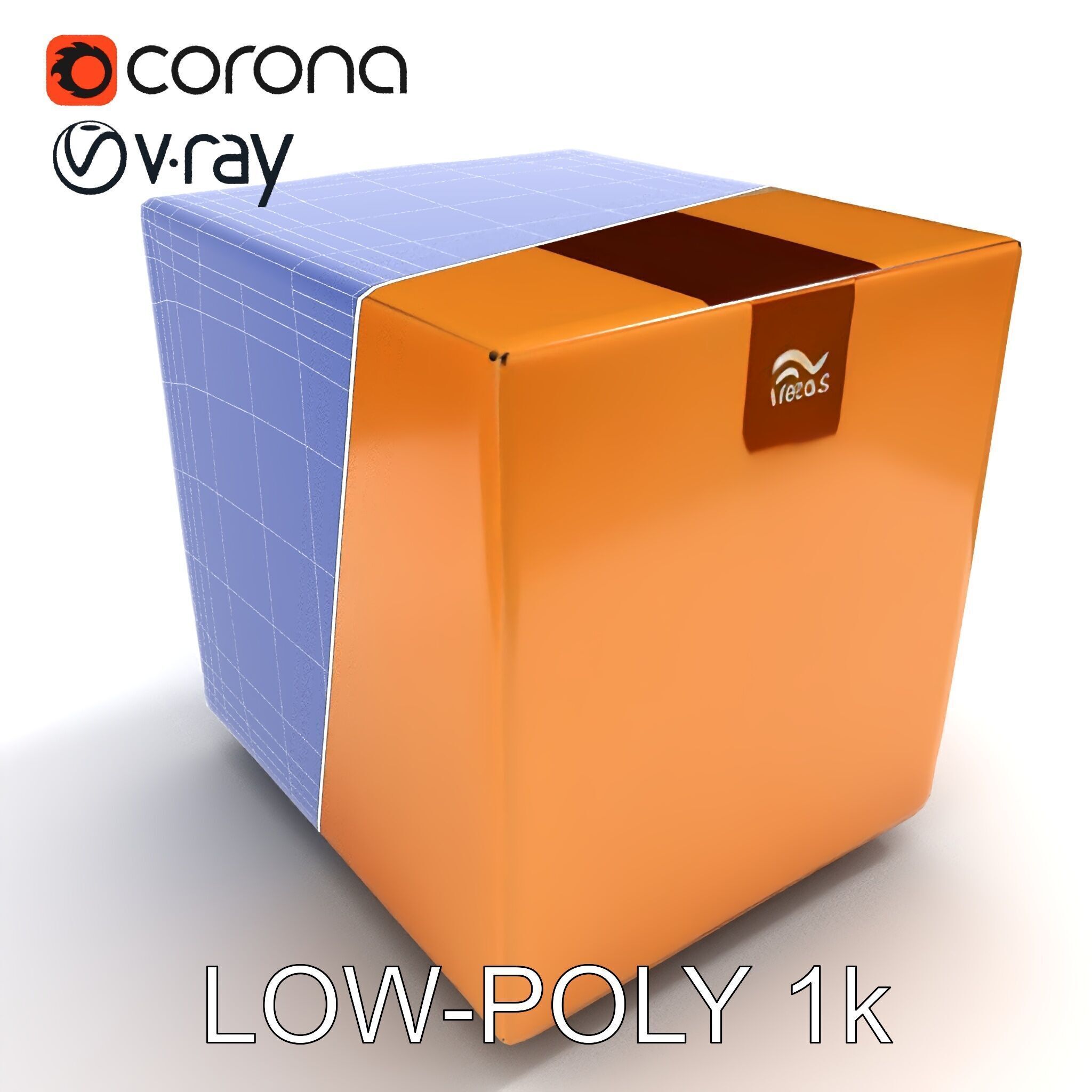 Realistic Cardboard Box Model Pack Low-poly 3D model_13