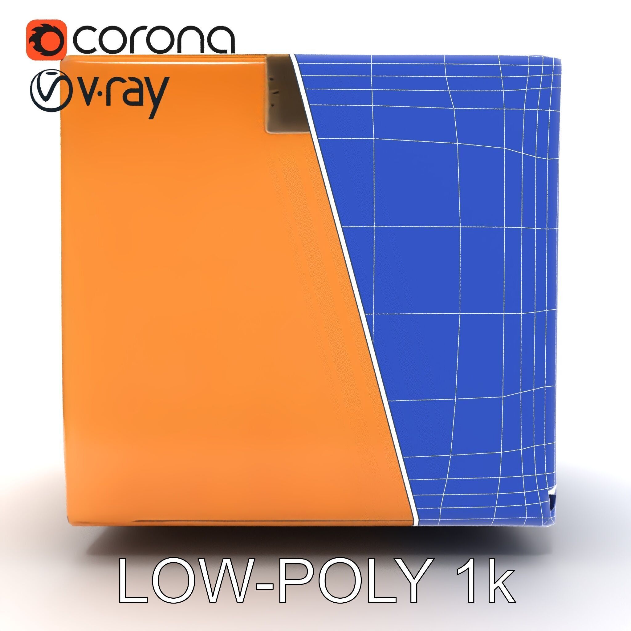 Realistic Cardboard Box Model Pack Low-poly 3D model_10