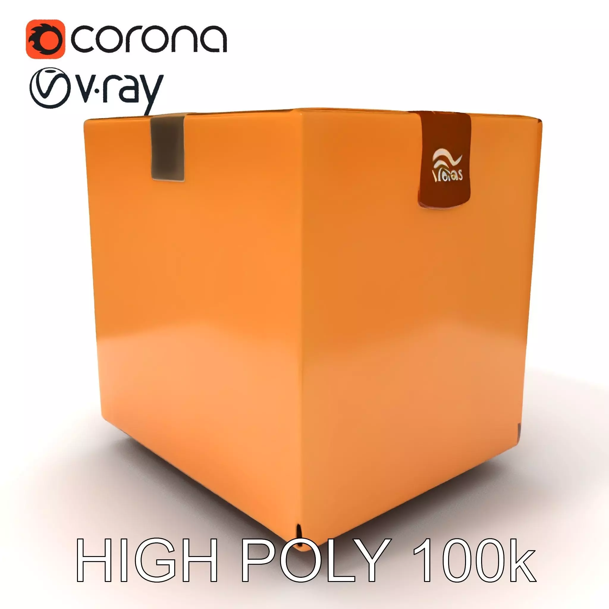 Realistic Cardboard Box Model Pack Low-poly 3D model_0