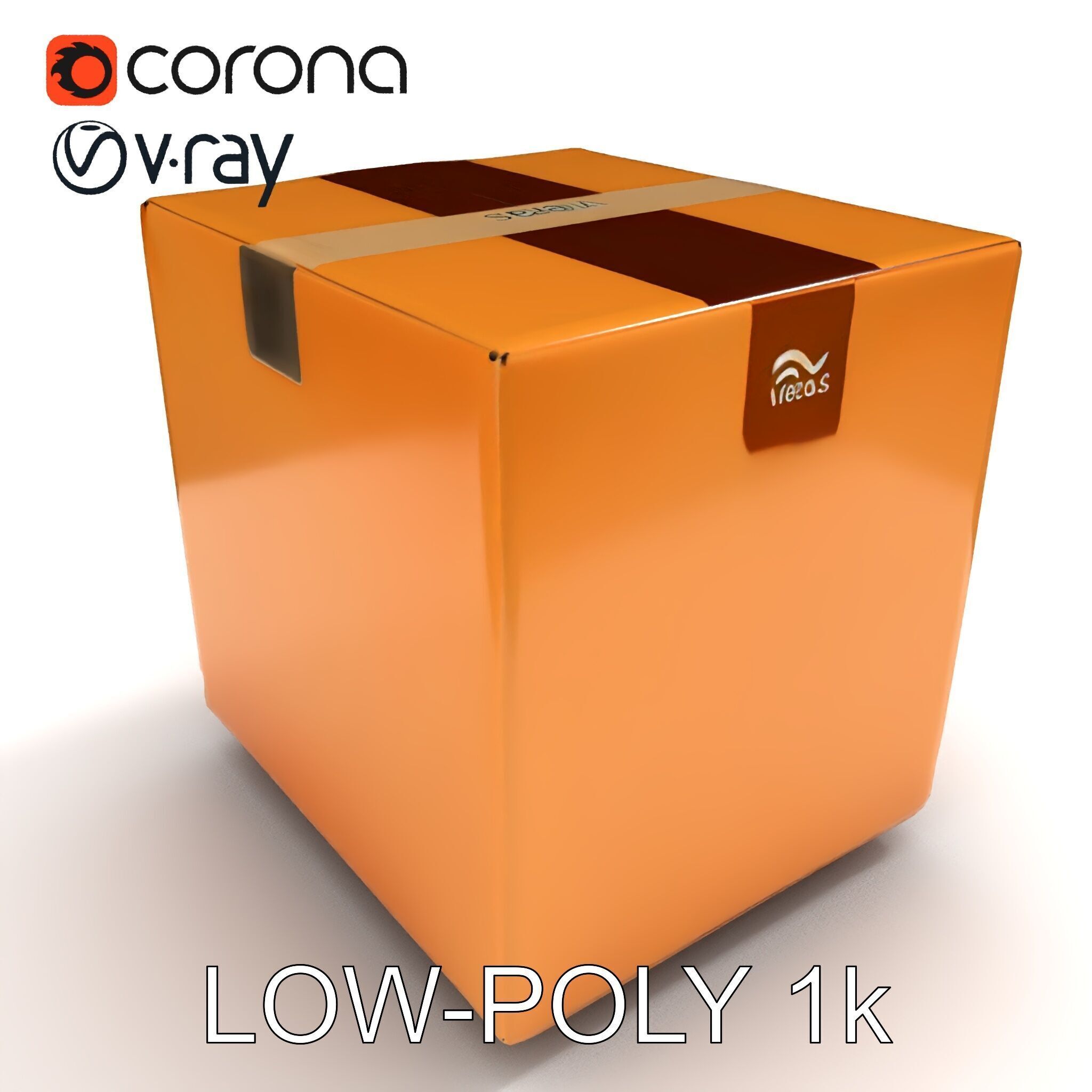 Realistic Cardboard Box Model Pack Low-poly 3D model_32