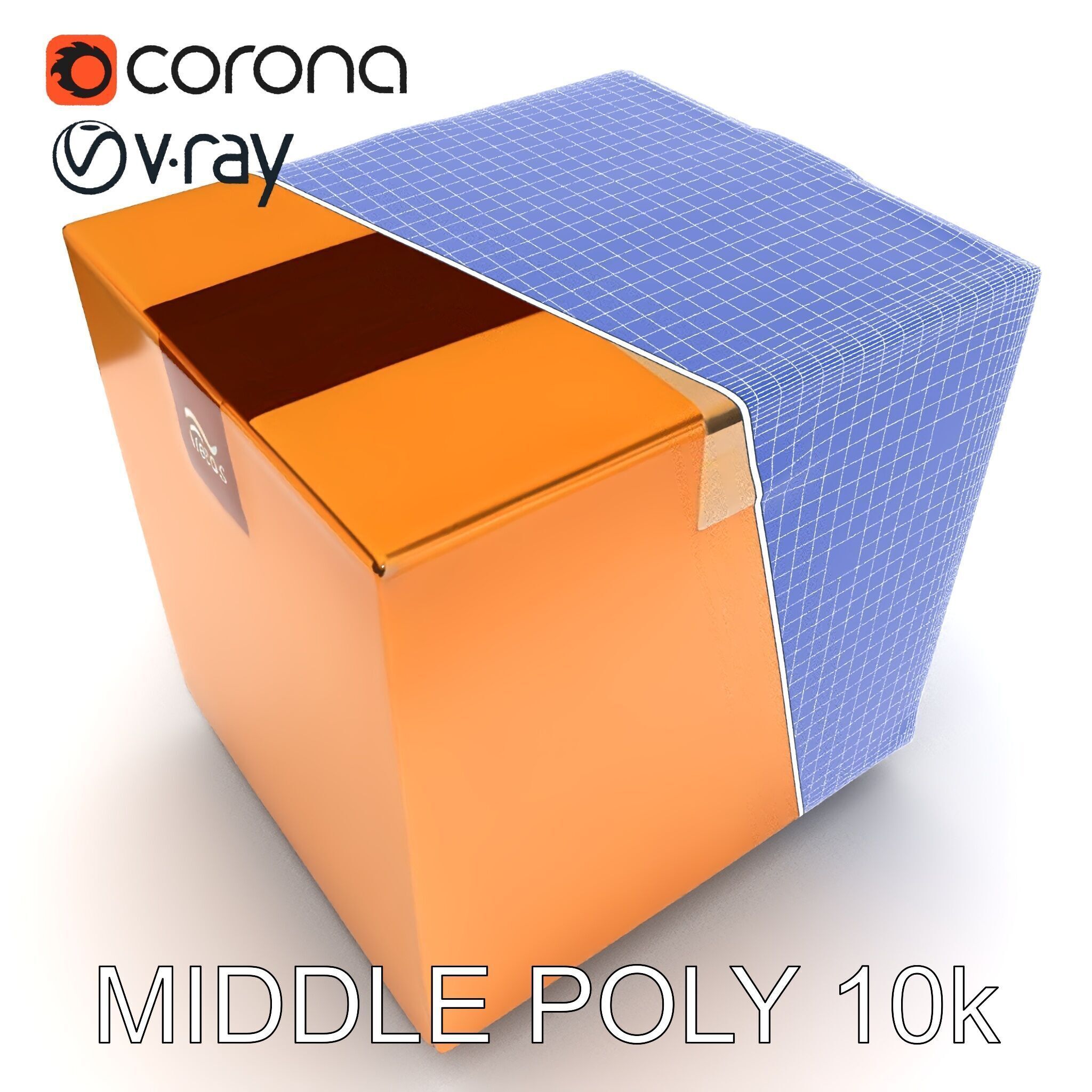 Realistic Cardboard Box Model Pack Low-poly 3D model_28