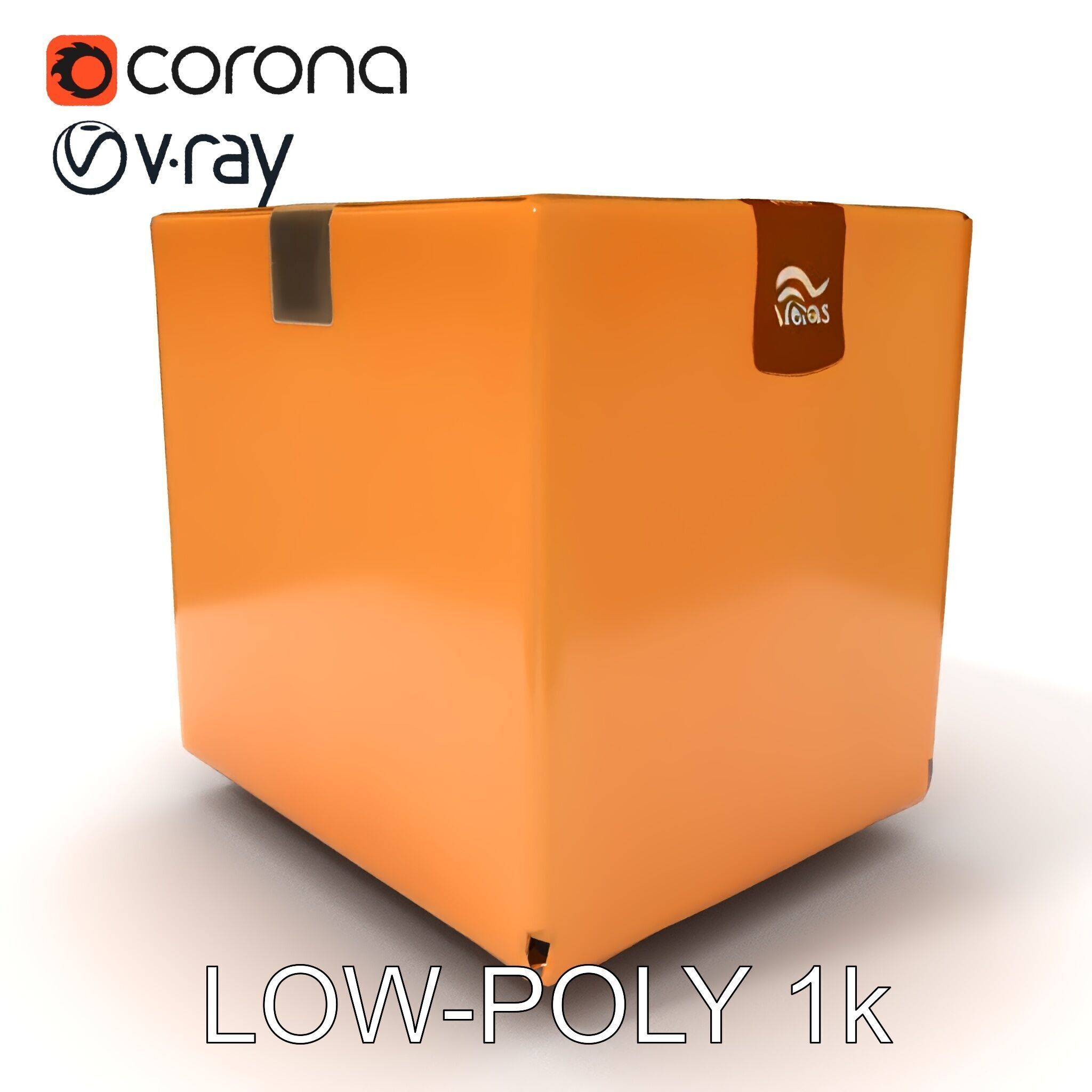 Realistic Cardboard Box Model Pack Low-poly 3D model_24