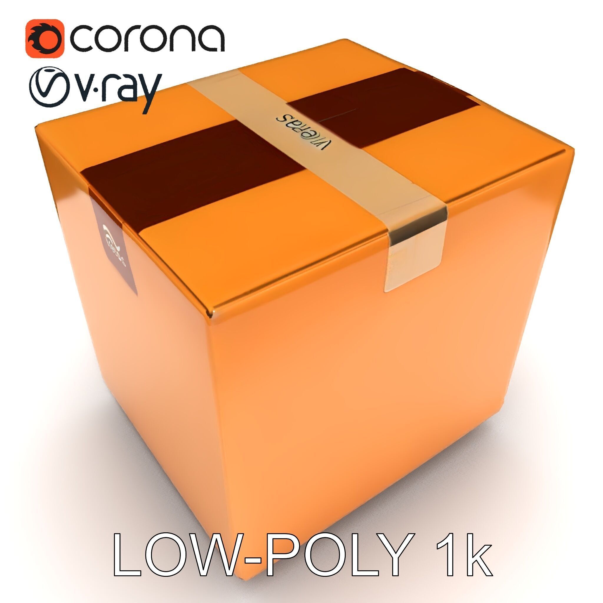 Realistic Cardboard Box Model Pack Low-poly 3D model_18