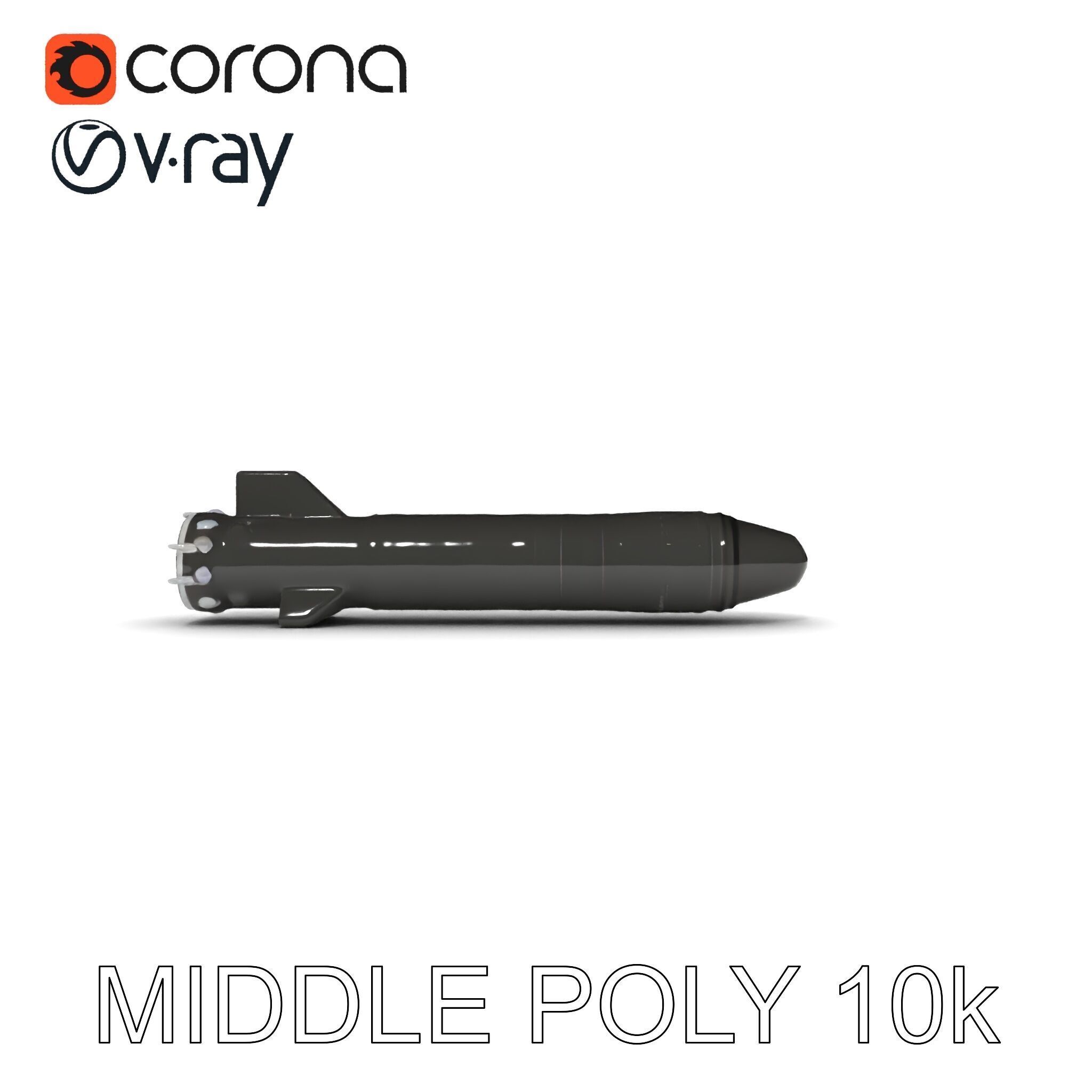 Torpedo Model Pack with HighDetail Features Low-poly 3D model_22