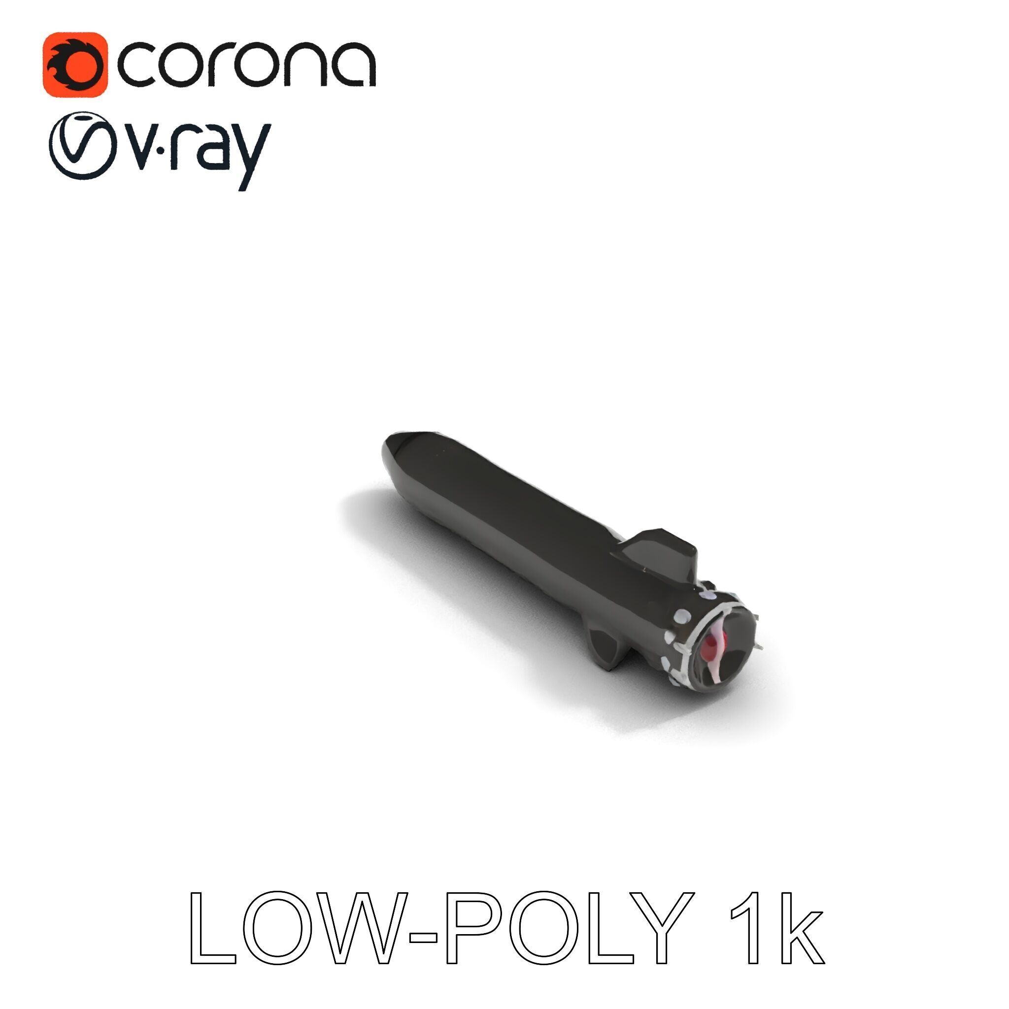 Torpedo Model Pack with HighDetail Features Low-poly 3D model_12