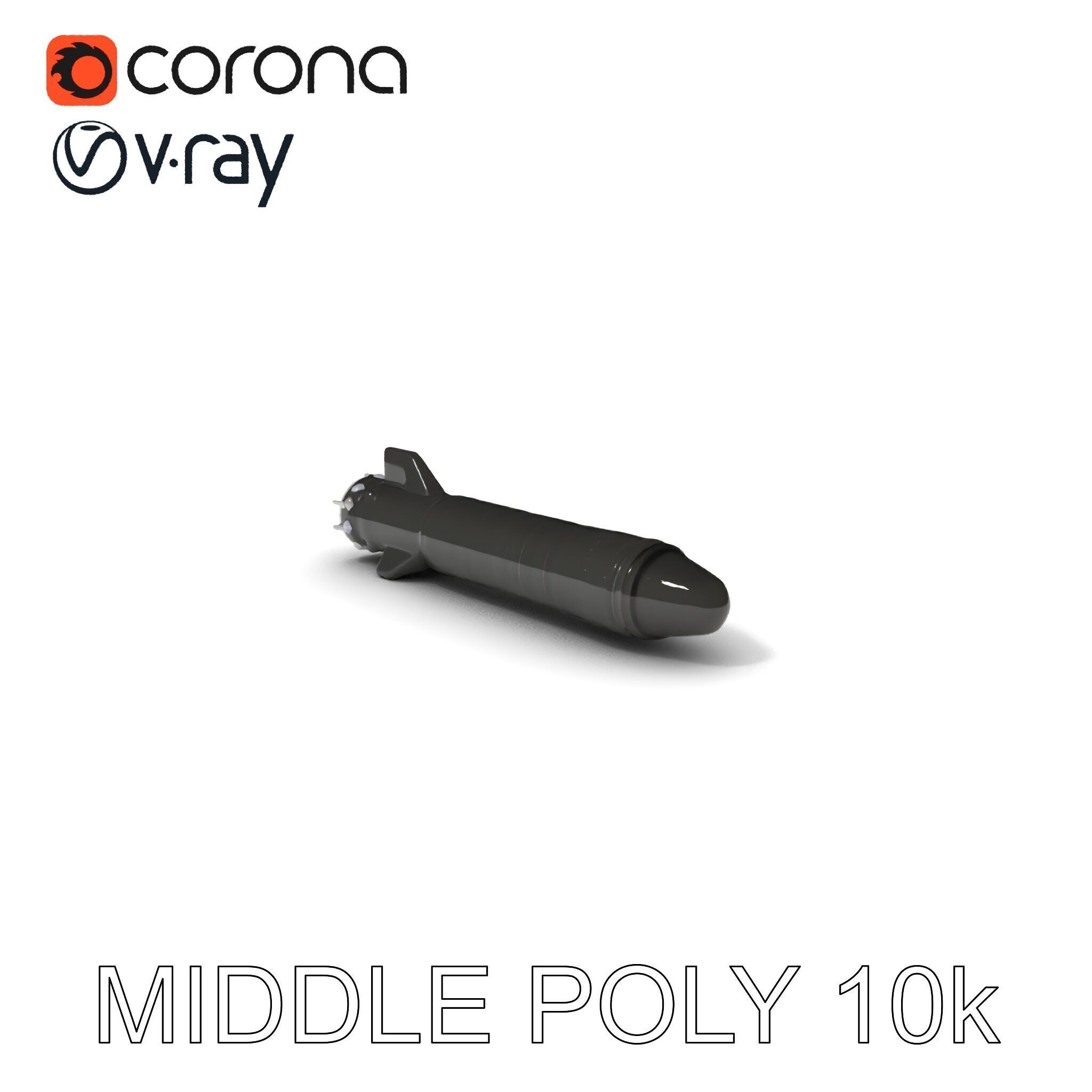 Torpedo Model Pack with HighDetail Features Low-poly 3D model_25