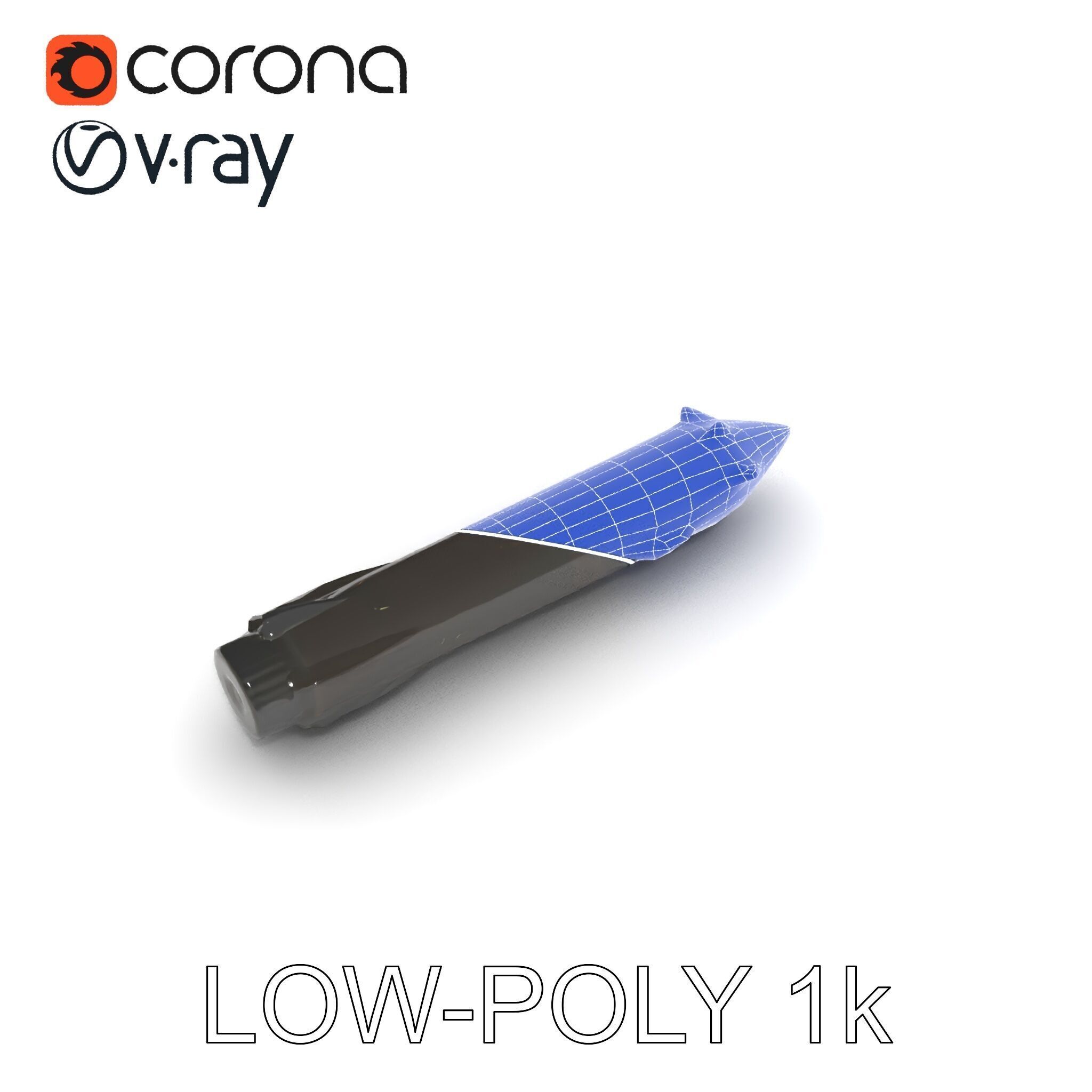 Missile Model Pack with LODs for Game and Simulation Low-poly 3D model_28