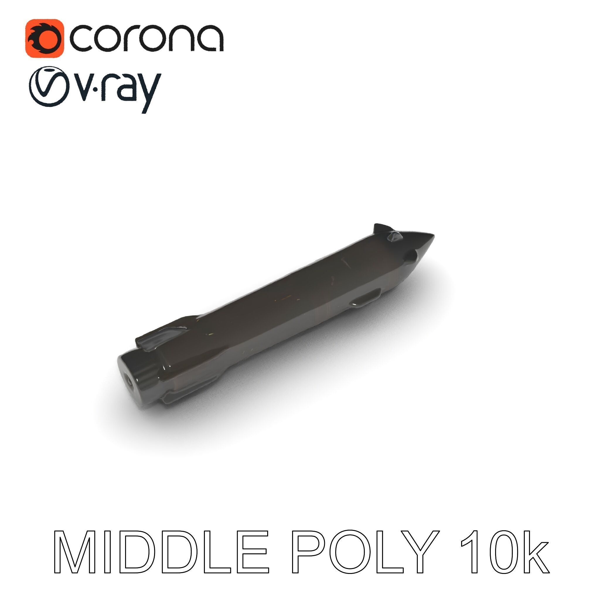 Missile Model Pack with LODs for Game and Simulation Low-poly 3D model_6