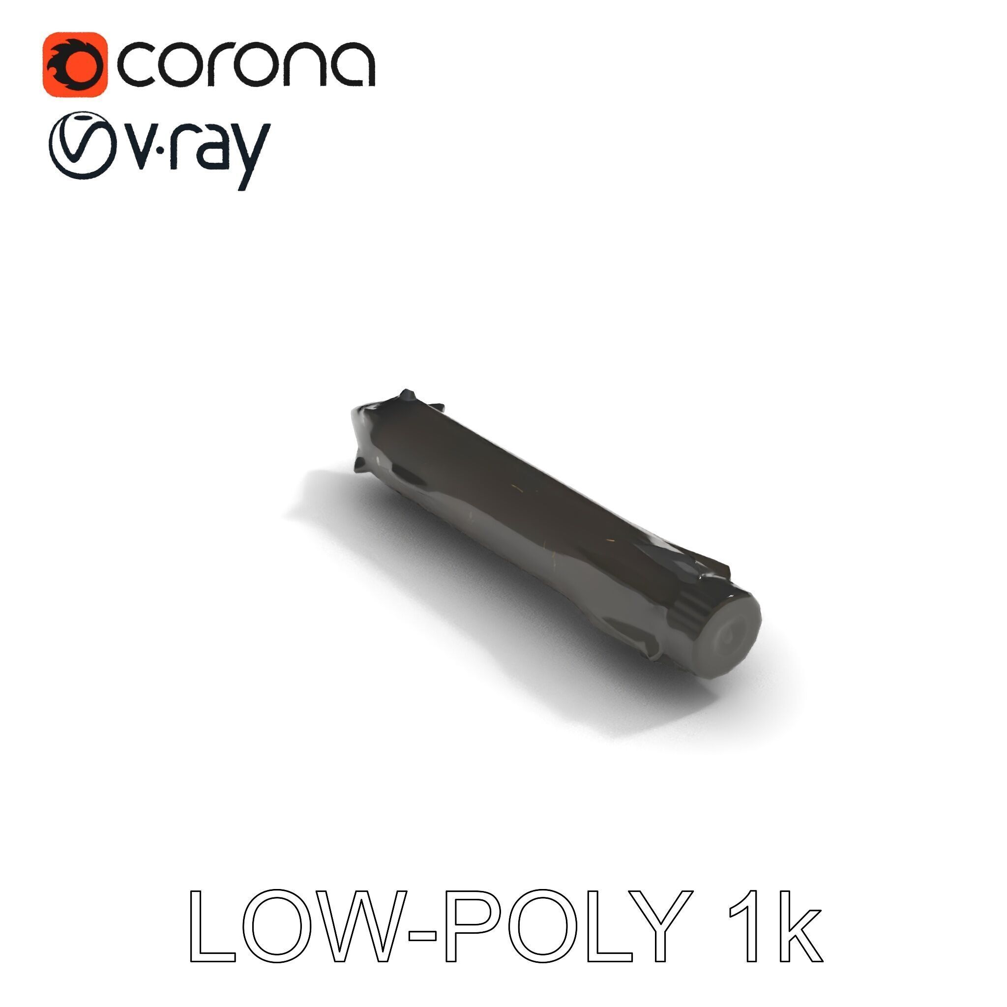 Missile Model Pack with LODs for Game and Simulation Low-poly 3D model_15