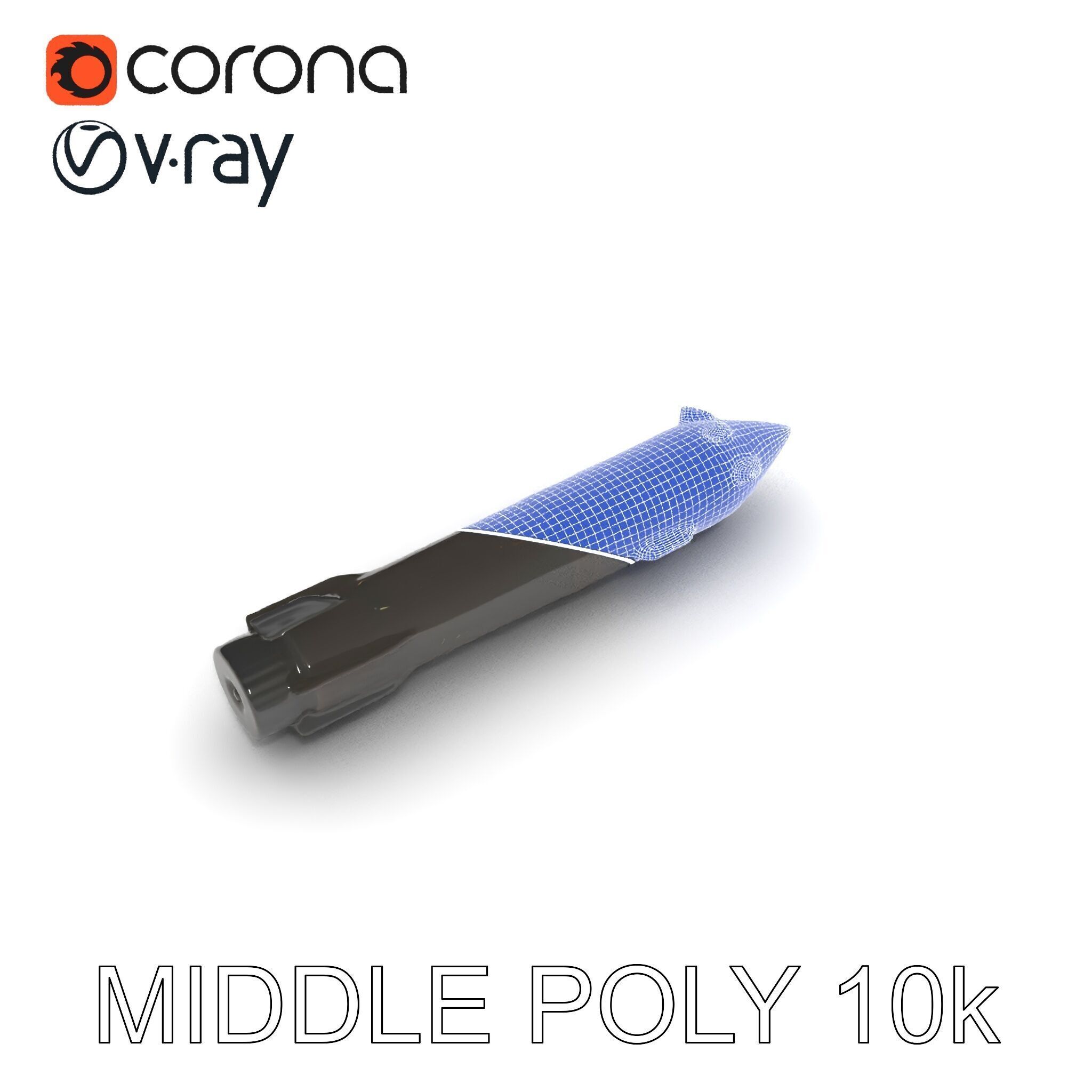 Missile Model Pack with LODs for Game and Simulation Low-poly 3D model_11