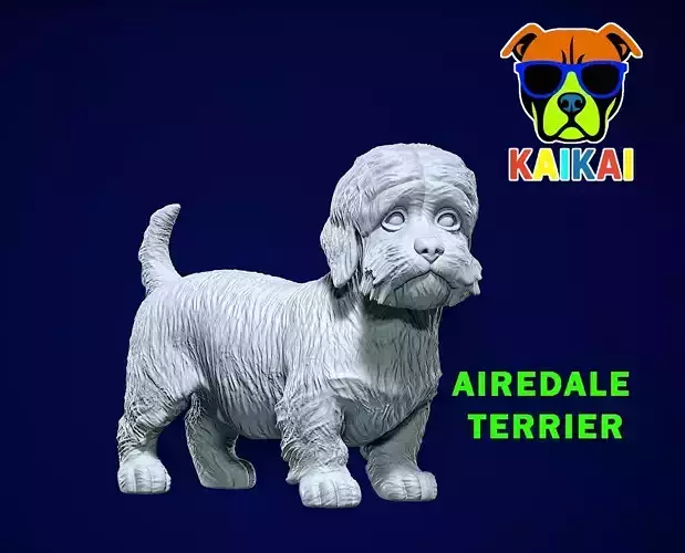 Dandie Dinmont Terrier Dog - Airedale Terrier - 3D print 3D print model