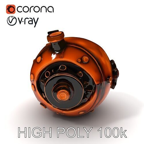 Steampunk Gear Orb Model Pack Low-poly 3D model
