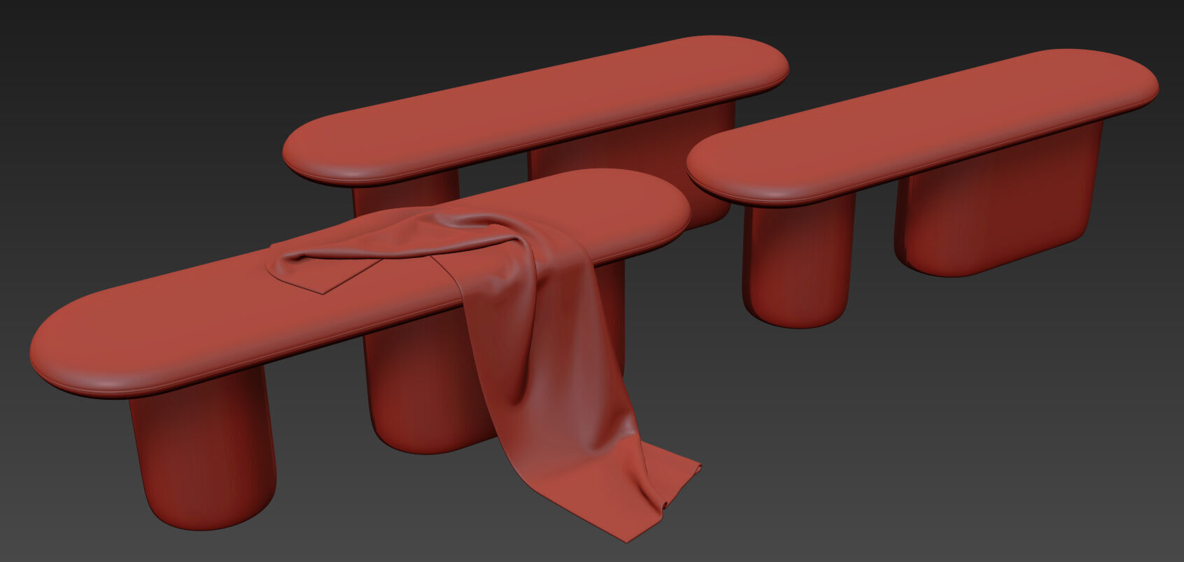 Rull Bench By noo ma 3D model_13