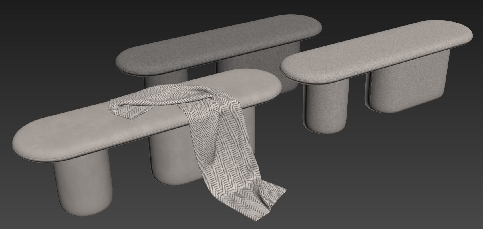 Rull Bench By noo ma 3D model_12