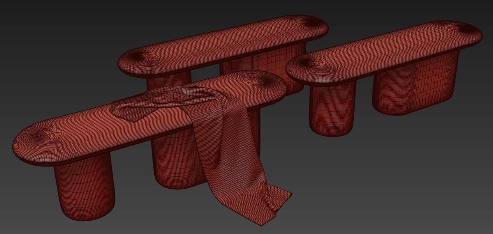 Rull Bench By noo ma 3D model_14