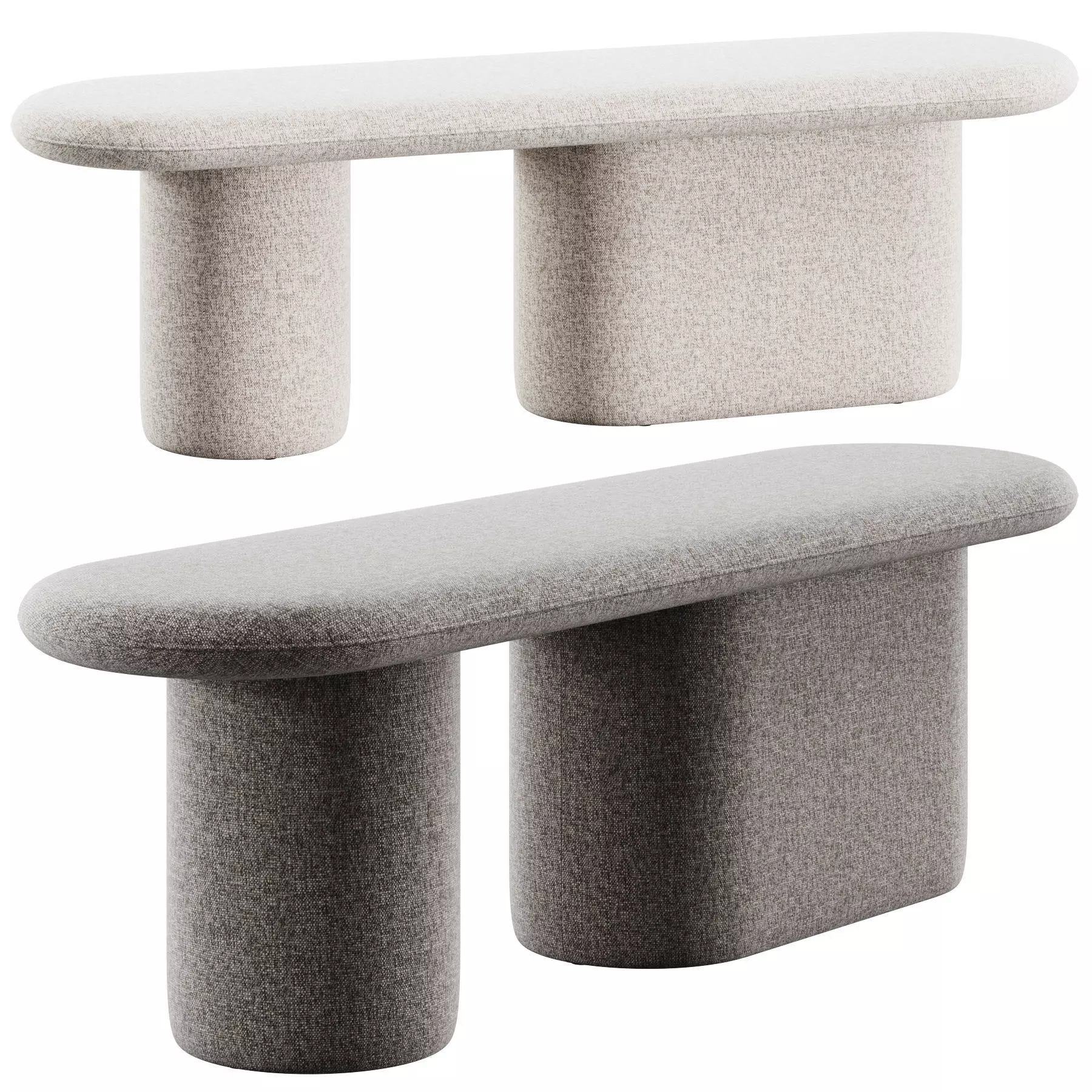 Rull Bench By noo ma 3D model_0