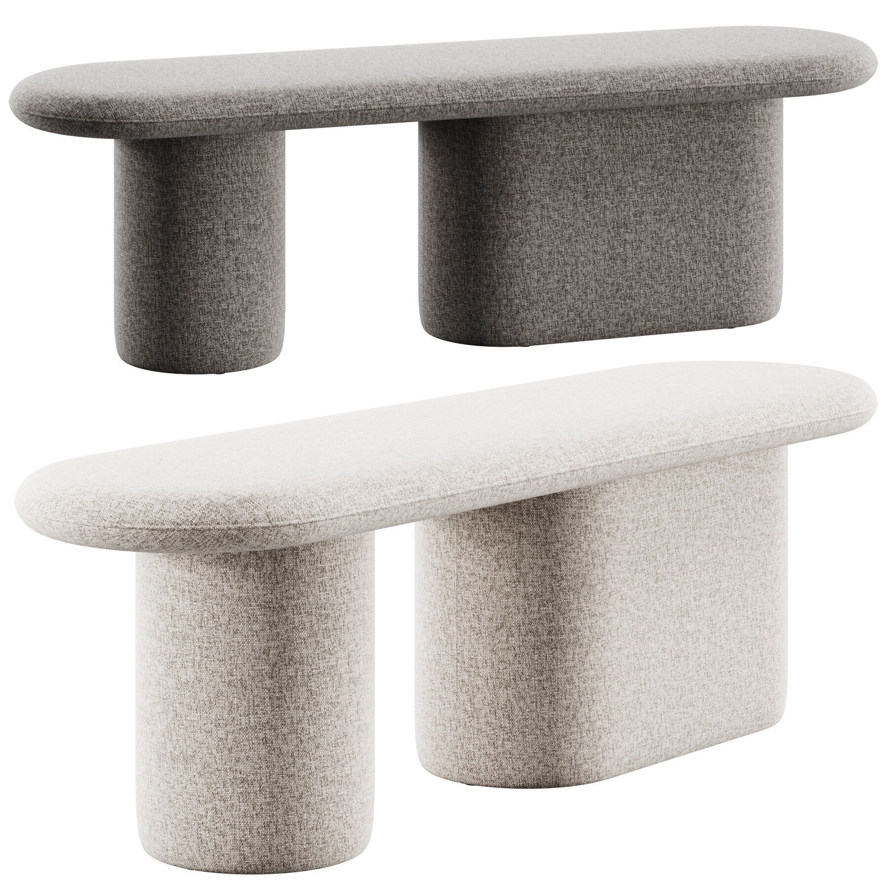 Rull Bench By noo ma 3D model_3