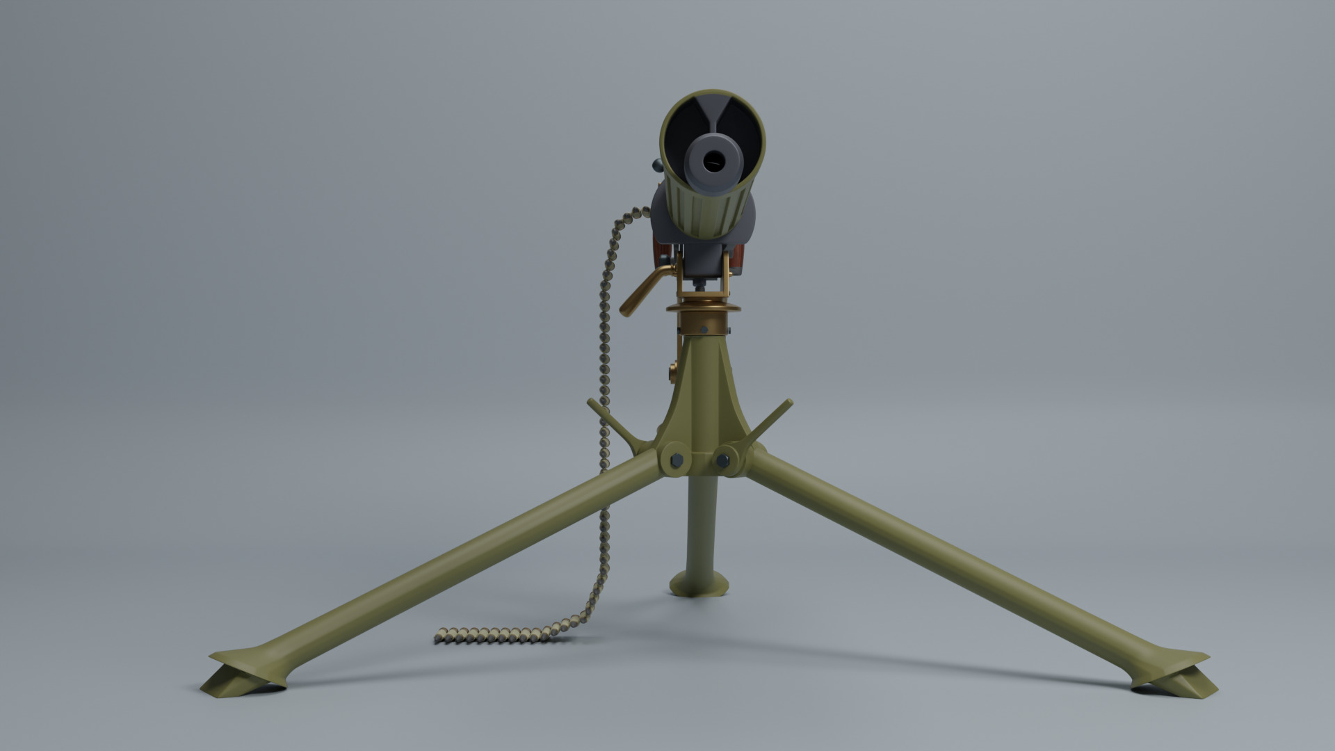 Vickers machine gun 3D model_7