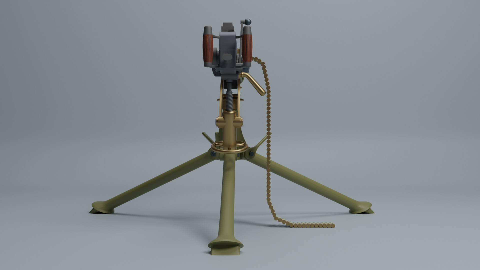 Vickers machine gun 3D model_8