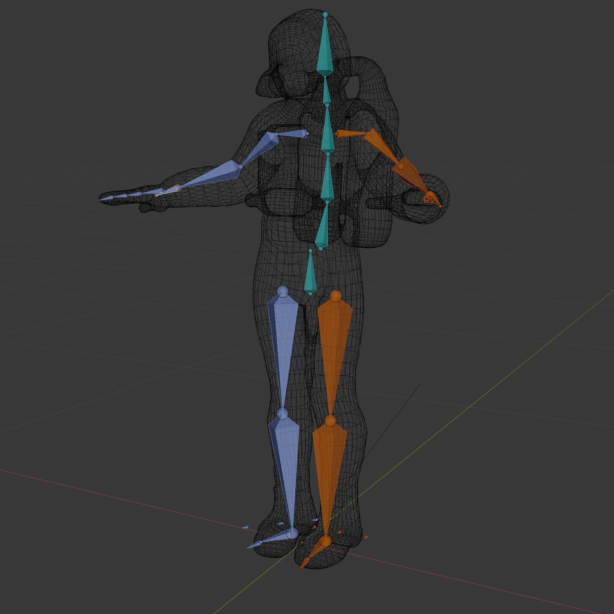 Astronaut Explorer Rigged D Character Model with PBR Textures Low-poly 3D model_35