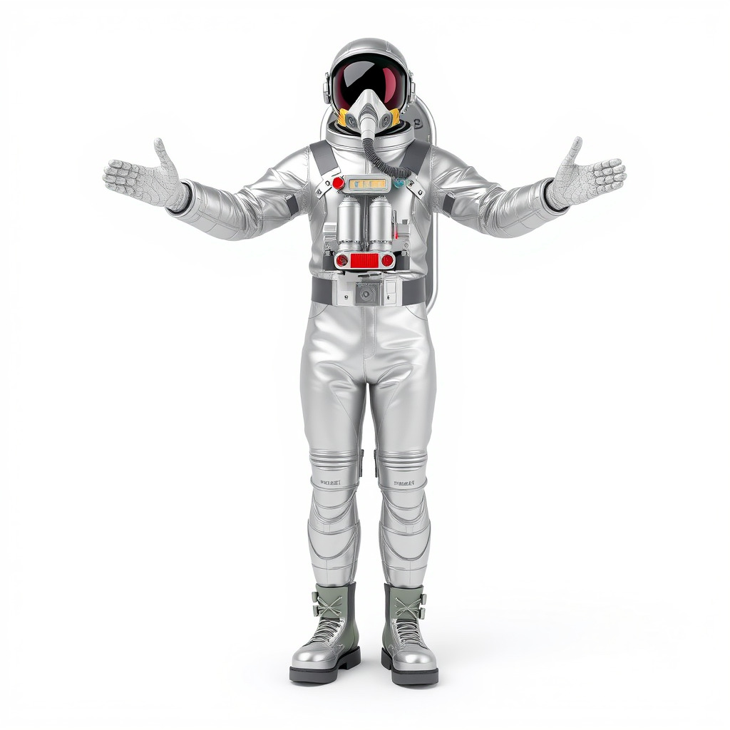 Astronaut Explorer Rigged D Character Model with PBR Textures Low-poly 3D model_4