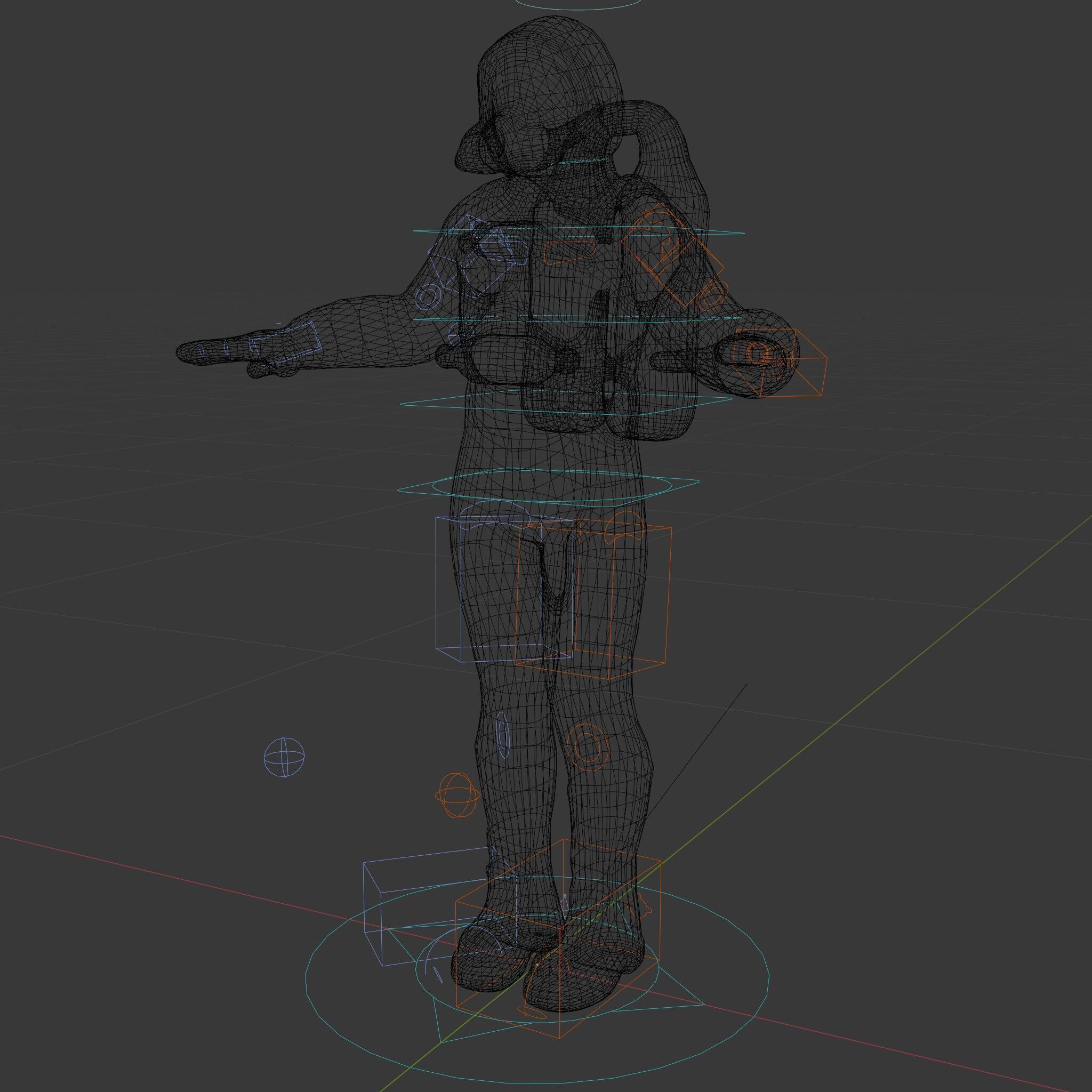 Astronaut Explorer Rigged D Character Model with PBR Textures Low-poly 3D model_30