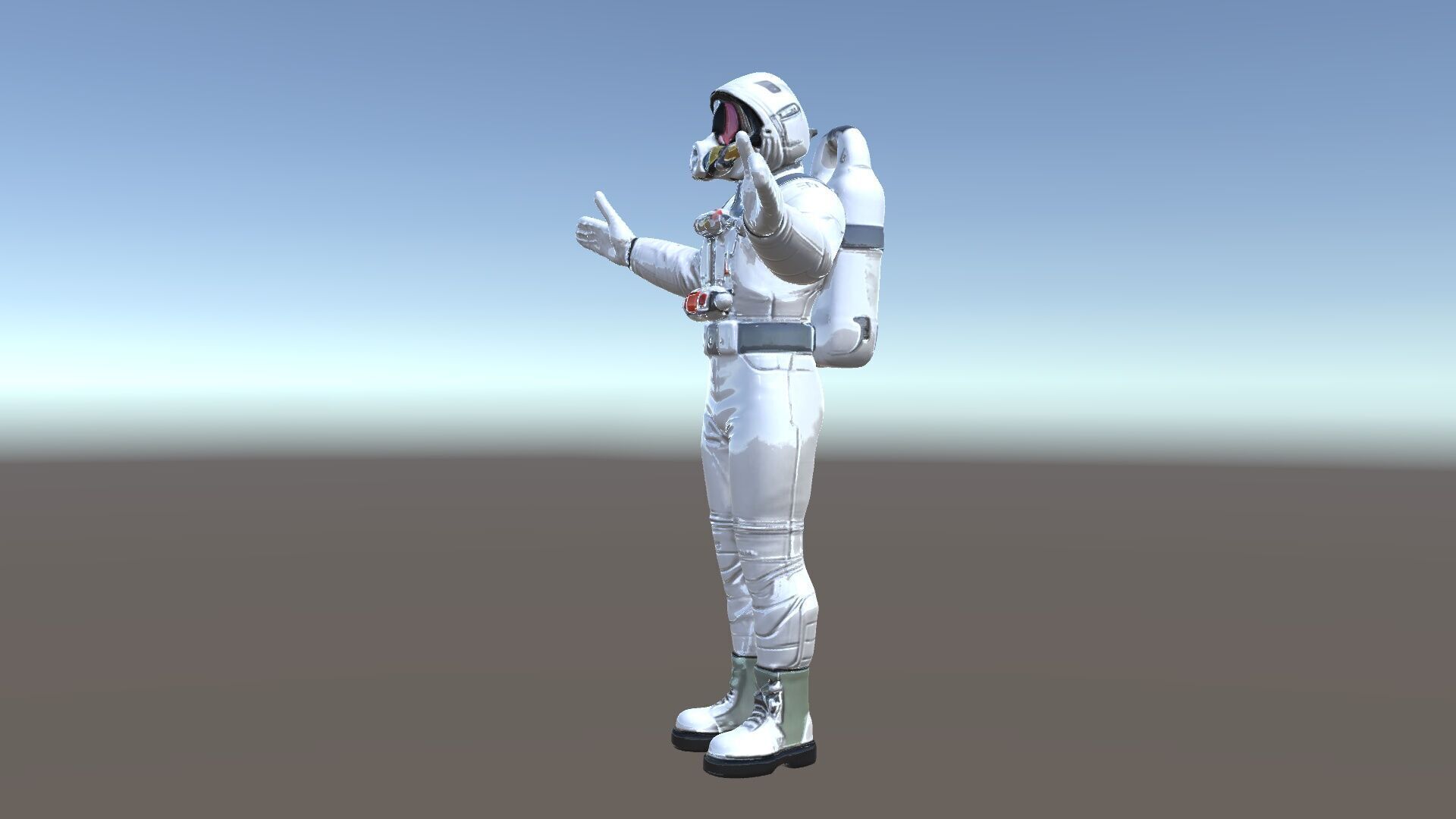 Astronaut Explorer Rigged D Character Model with PBR Textures Low-poly 3D model_5