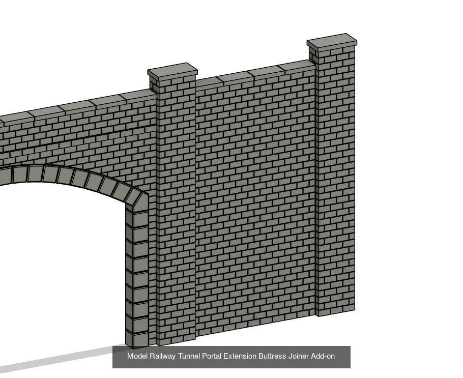 Model Railway Tunnel Portals with all add-ons 3D Model Collection_2