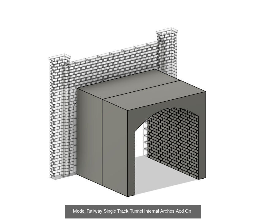 Model Railway Tunnel Portals with all add-ons 3D Model Collection_5
