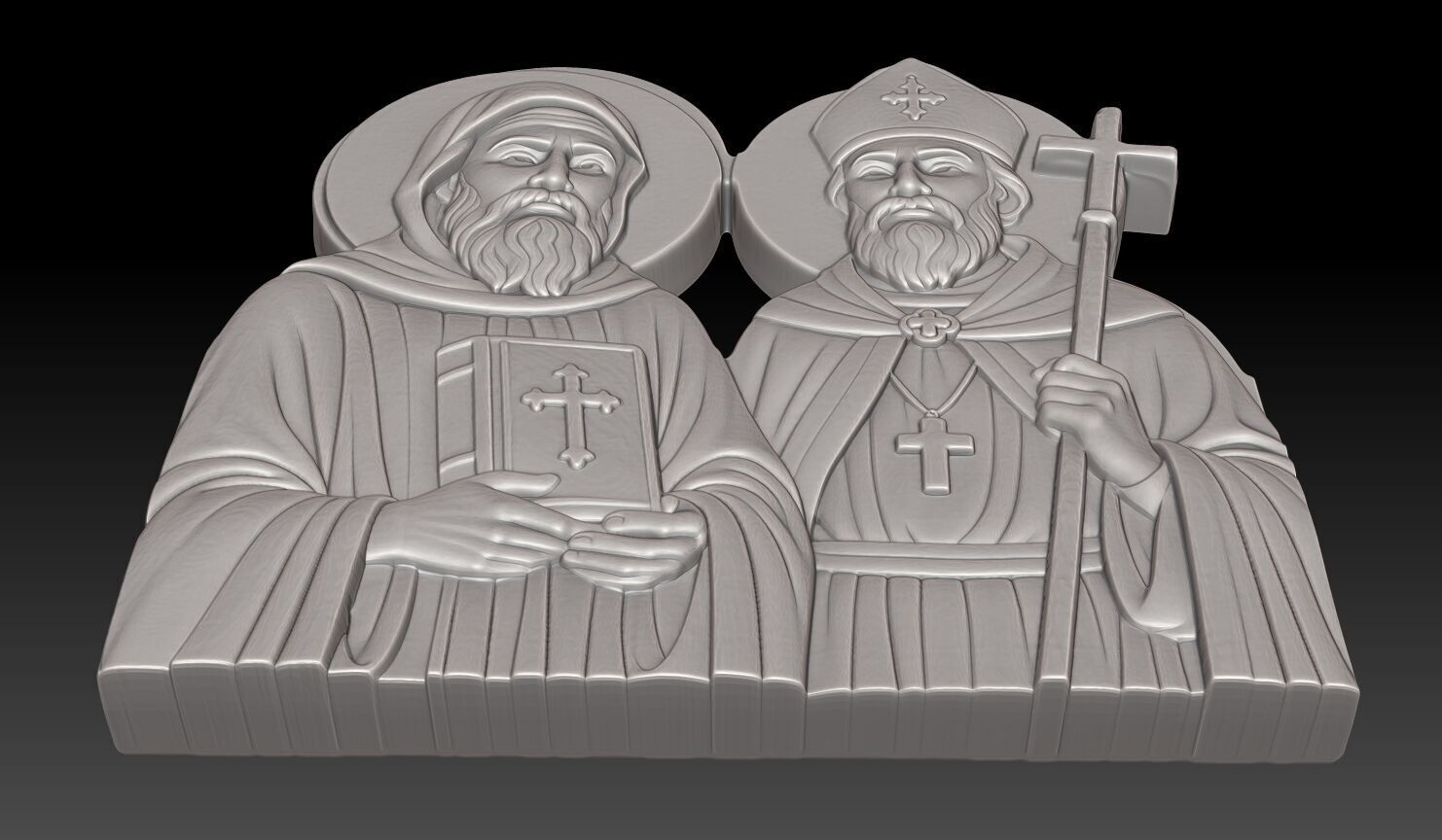 Saints Cyril and Methodius - 250508 3D print model_4