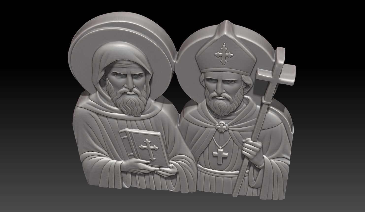 Saints Cyril and Methodius - 250508 3D print model_3