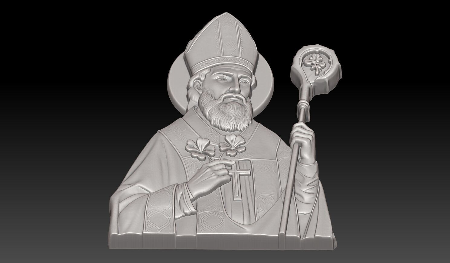 Saint Patrick - 250508 3D print model_4