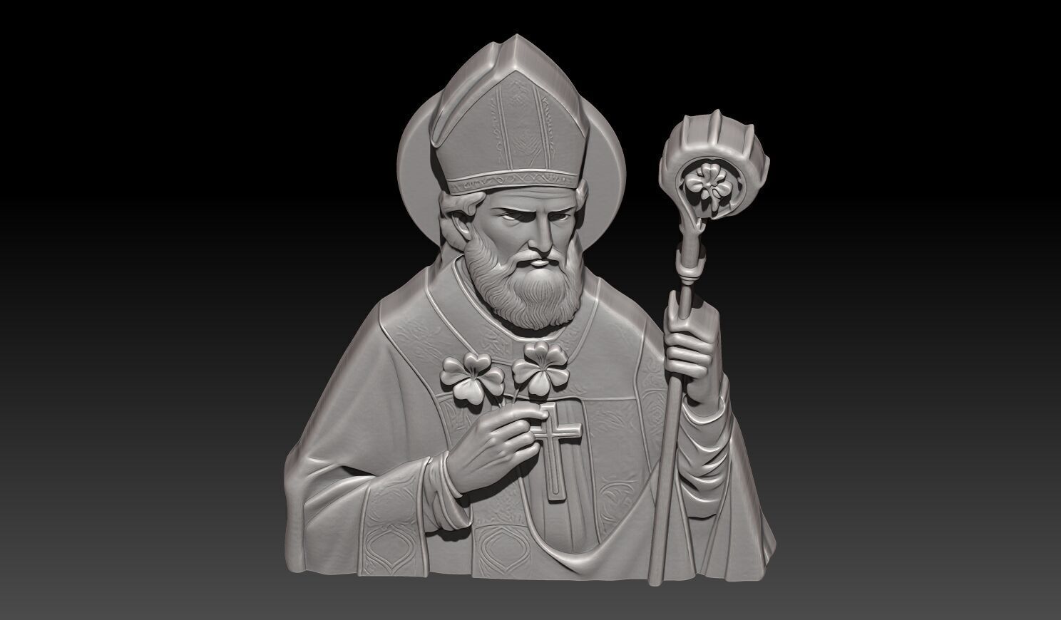 Saint Patrick - 250508 3D print model_3