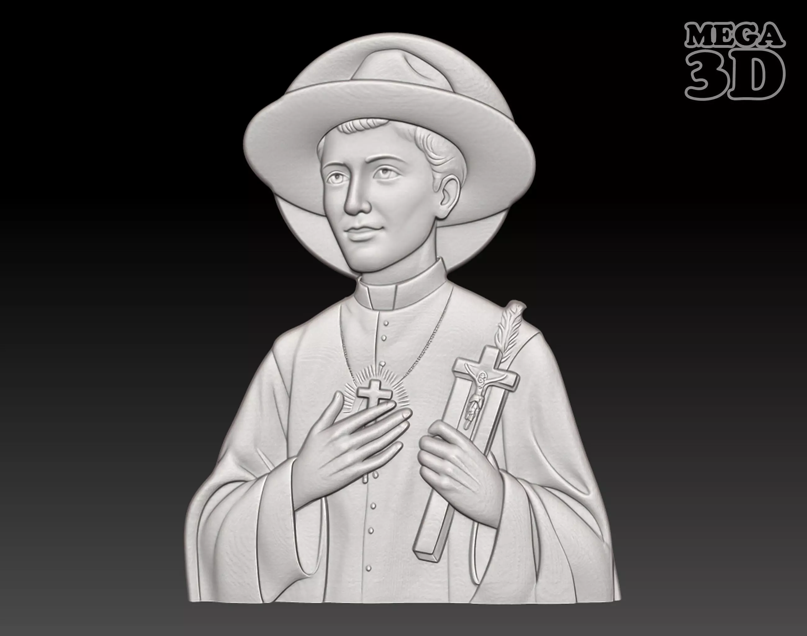 Saint Damien of Molokai - 250508 3D print model_0