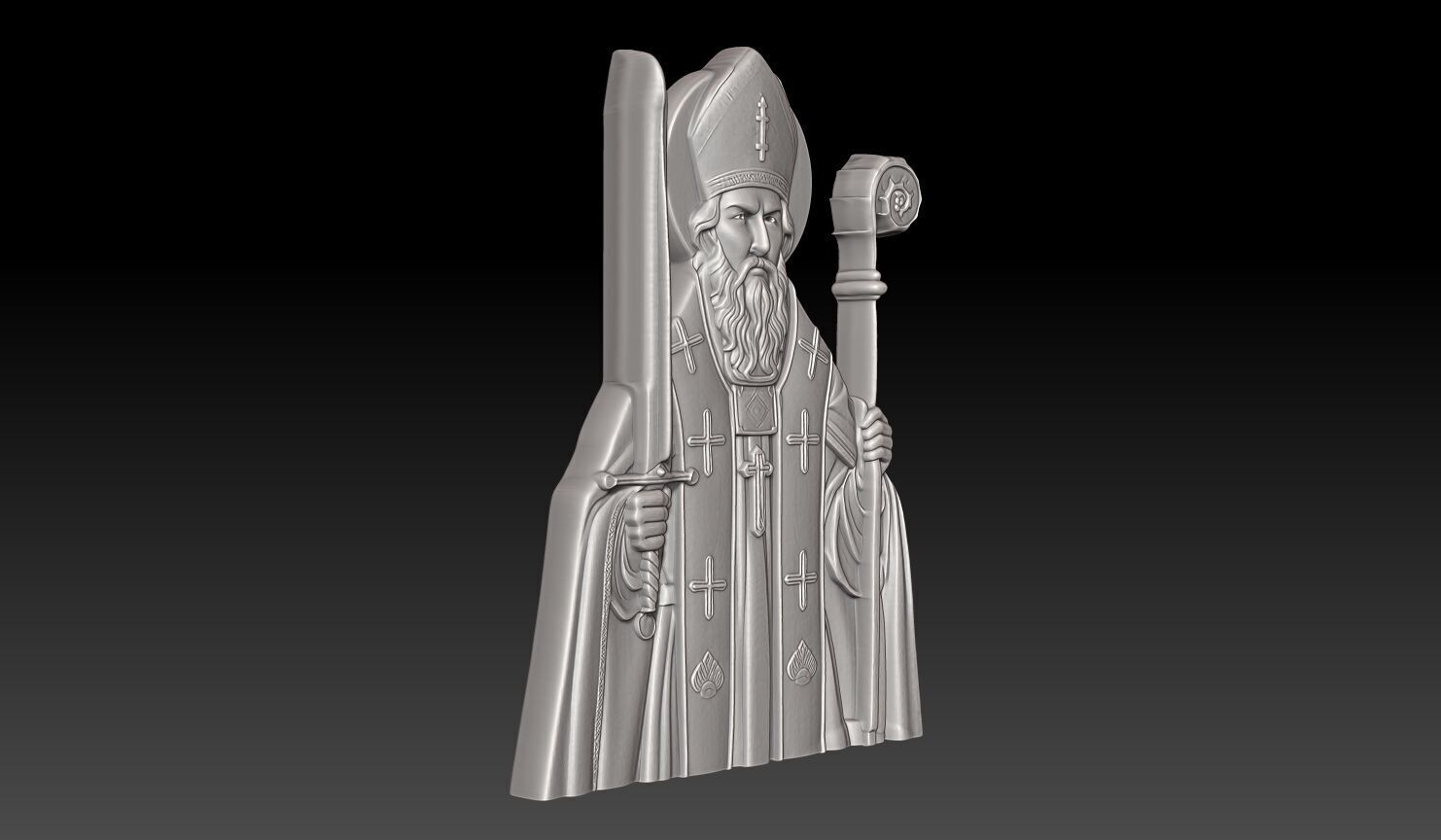 Saint Boniface of Mainz - 250508 3D print model_2