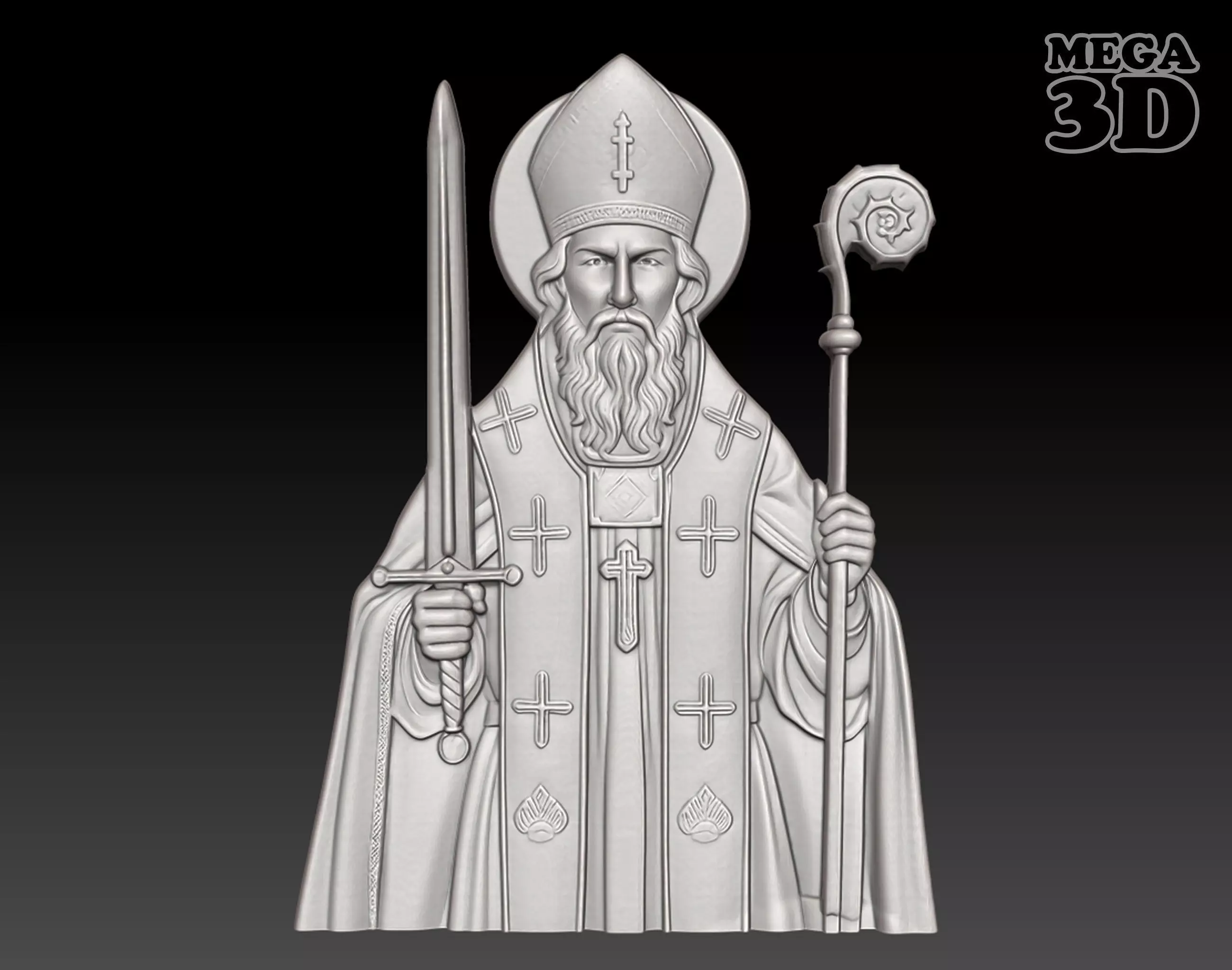 Saint Boniface of Mainz - 250508 3D print model_0