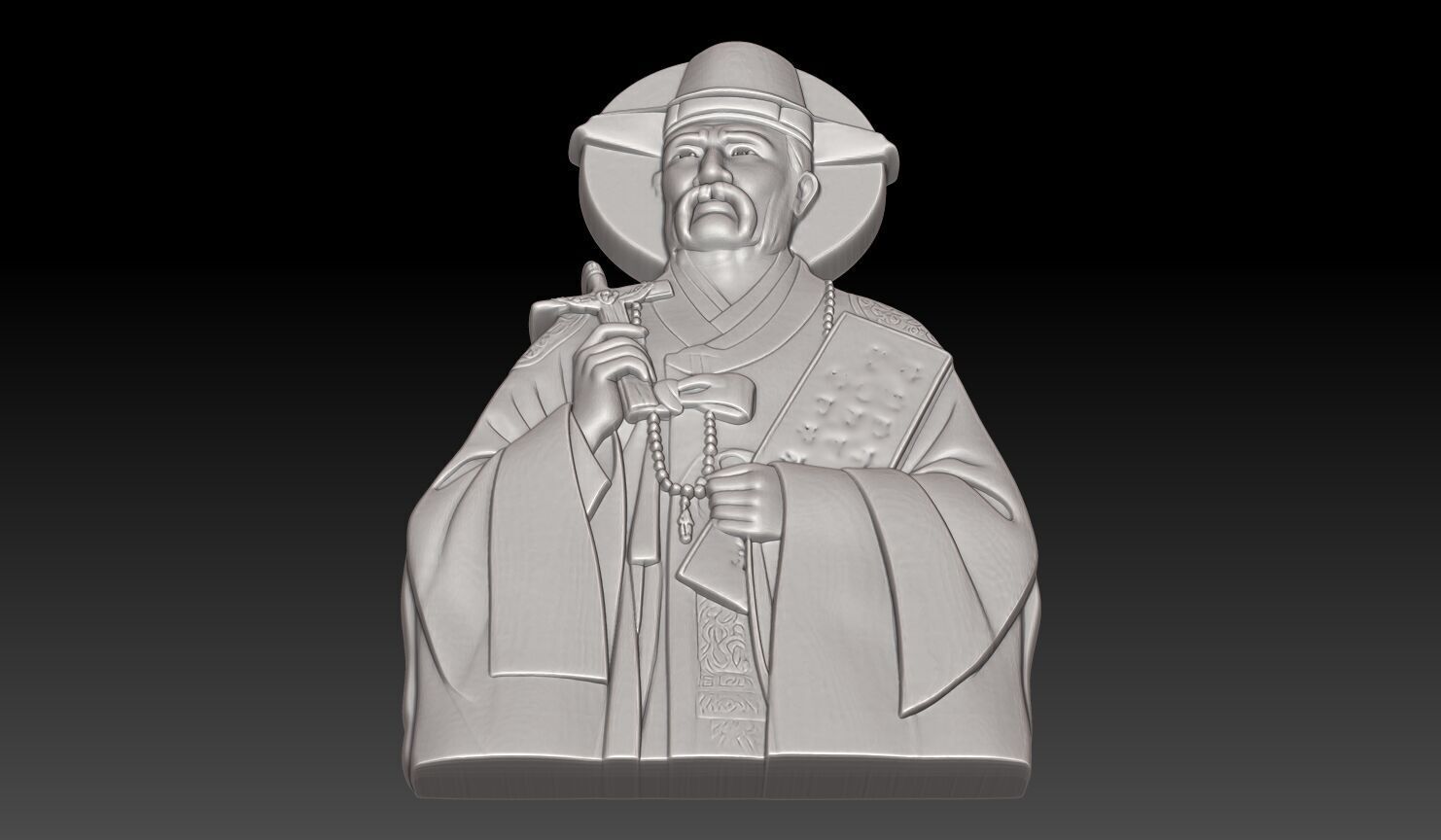 Saint Andrew Kim Taegon - 250508 3D print model_4