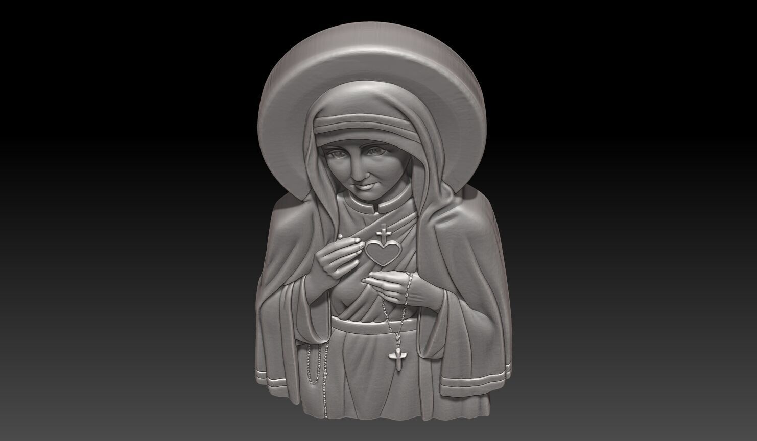 Mother Teresa - 250508 3D print model_3