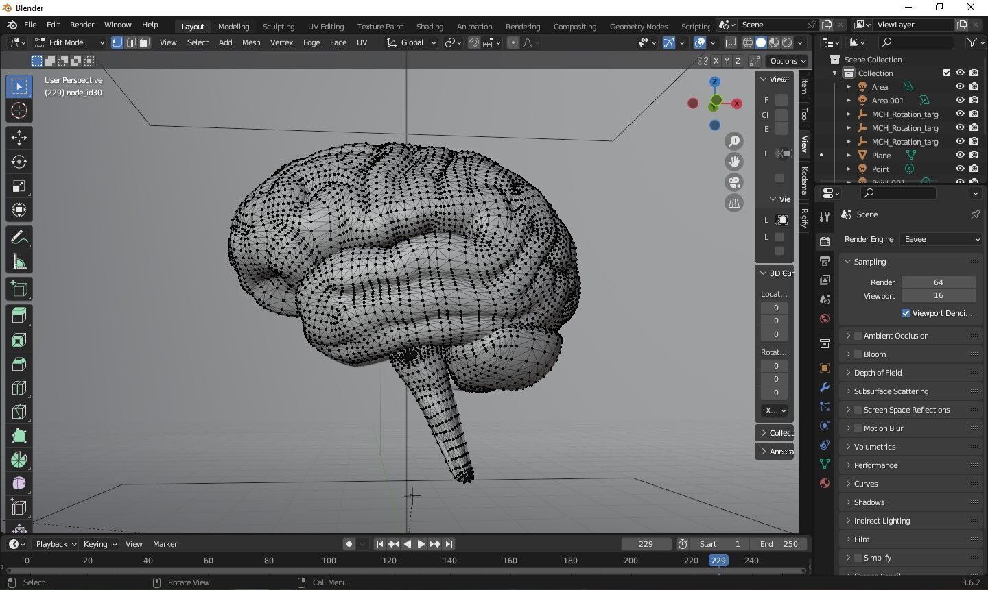 Human Brain Low-poly 3D model_19