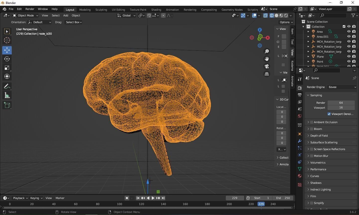 Human Brain Low-poly 3D model_18